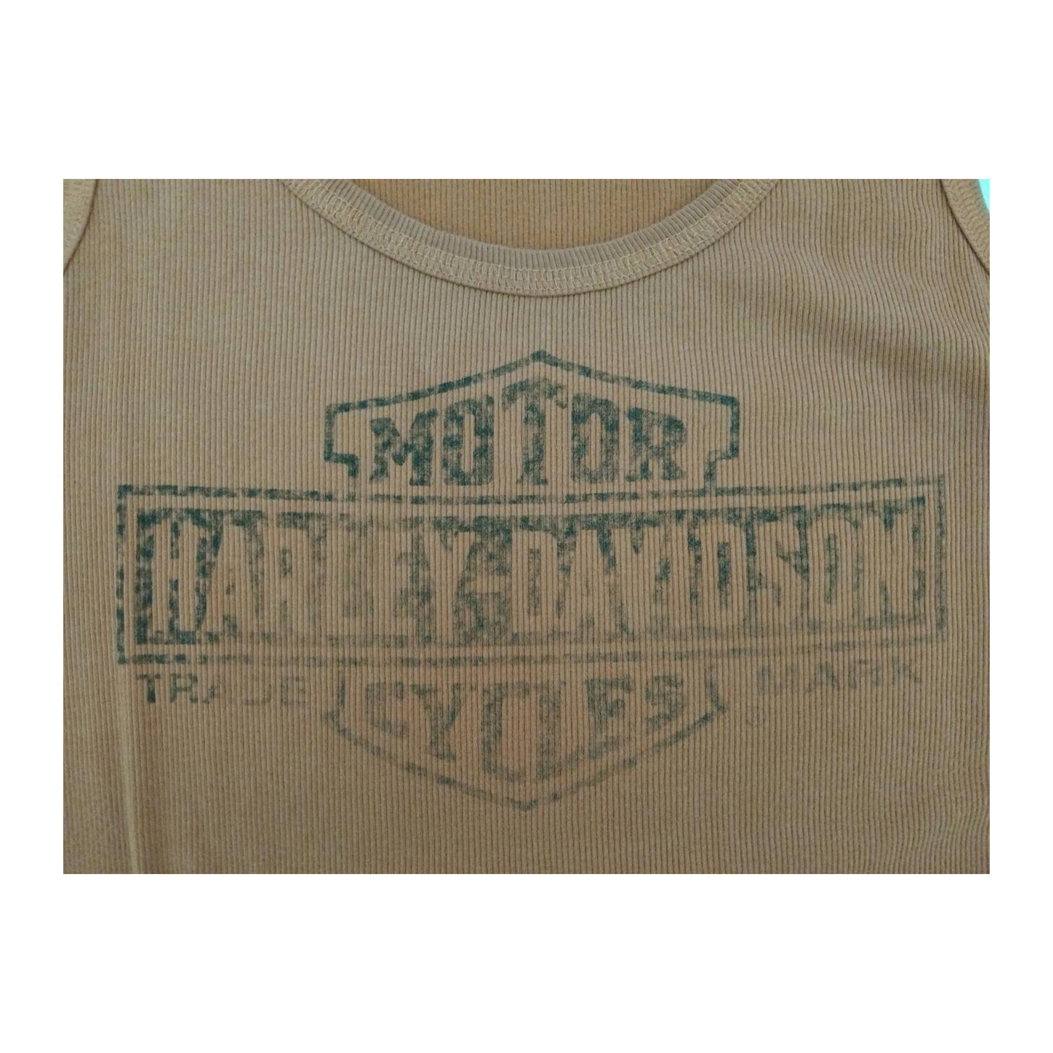1712 Harley Davidson Women's Ribbed Logo Graphic Tank Top Orange XL