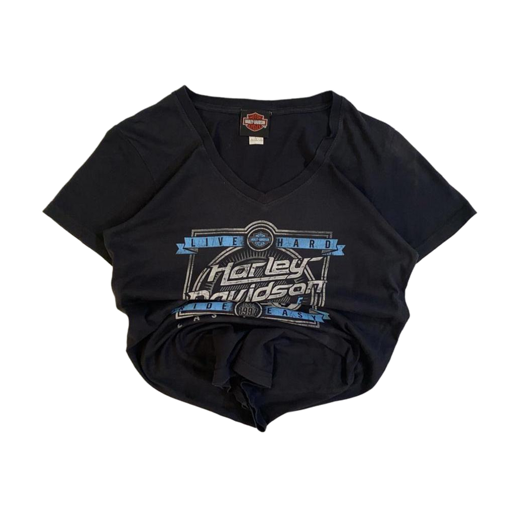 1716 Harley Davidson Women's Las Vegas Cafe Short Sleeve T Shirt Black M