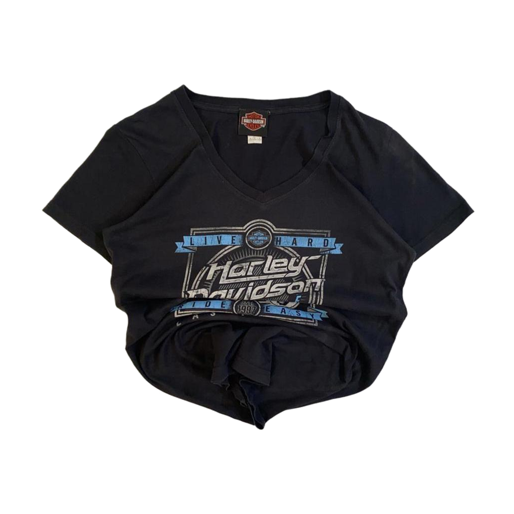 1716 Harley Davidson Women's Las Vegas Cafe Short Sleeve T Shirt Black M
