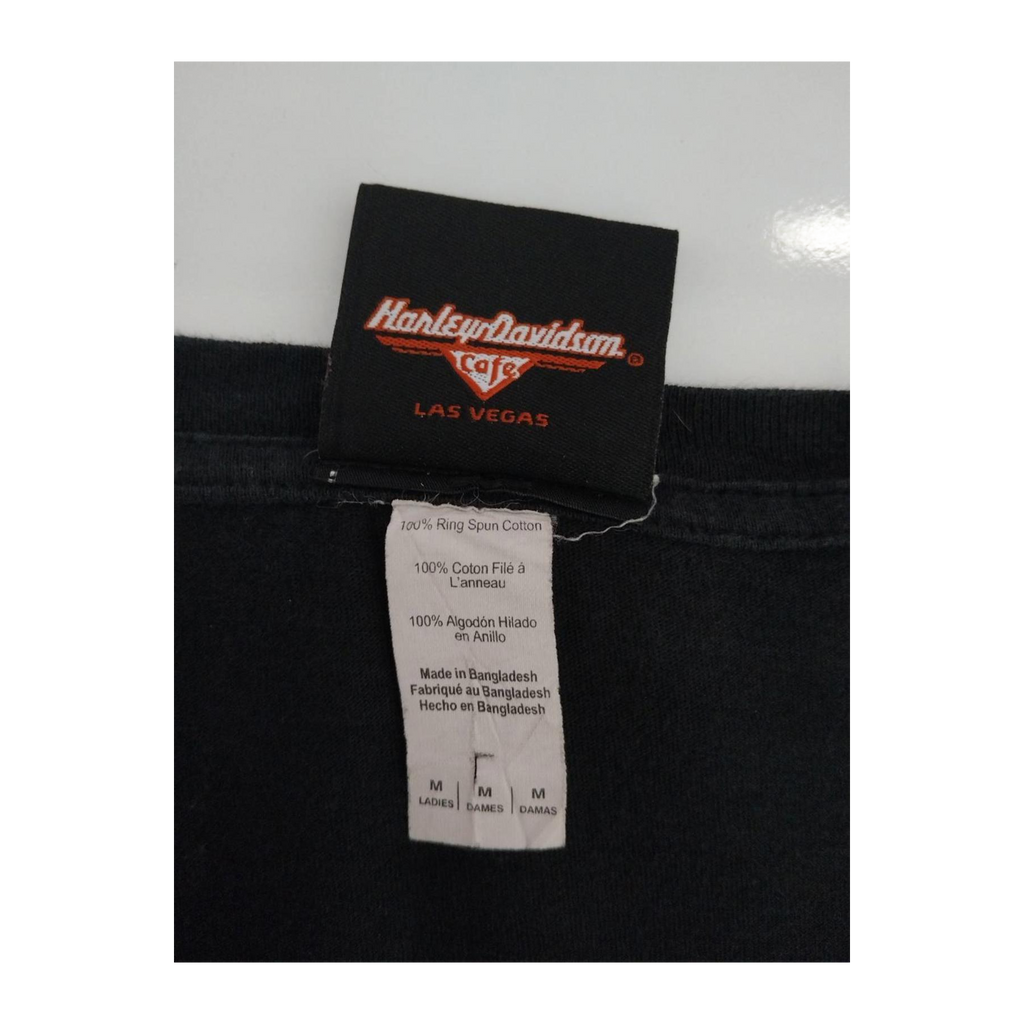 1716 Harley Davidson Women's Las Vegas Cafe Short Sleeve T Shirt Black M