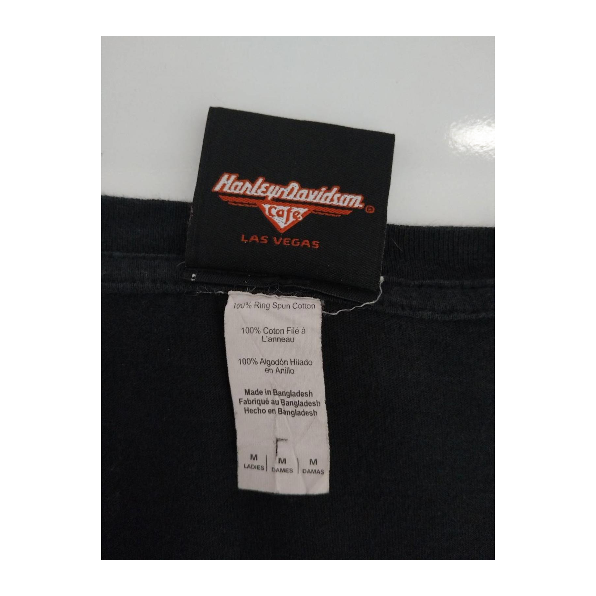 1716 Harley Davidson Women's Las Vegas Cafe Short Sleeve T Shirt Black M