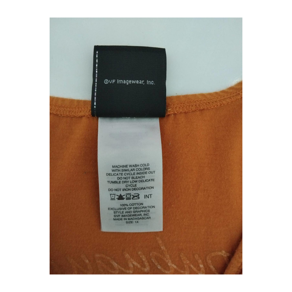 1717 Harley Davidson Women's Deep V Neck Blouse Orange XL