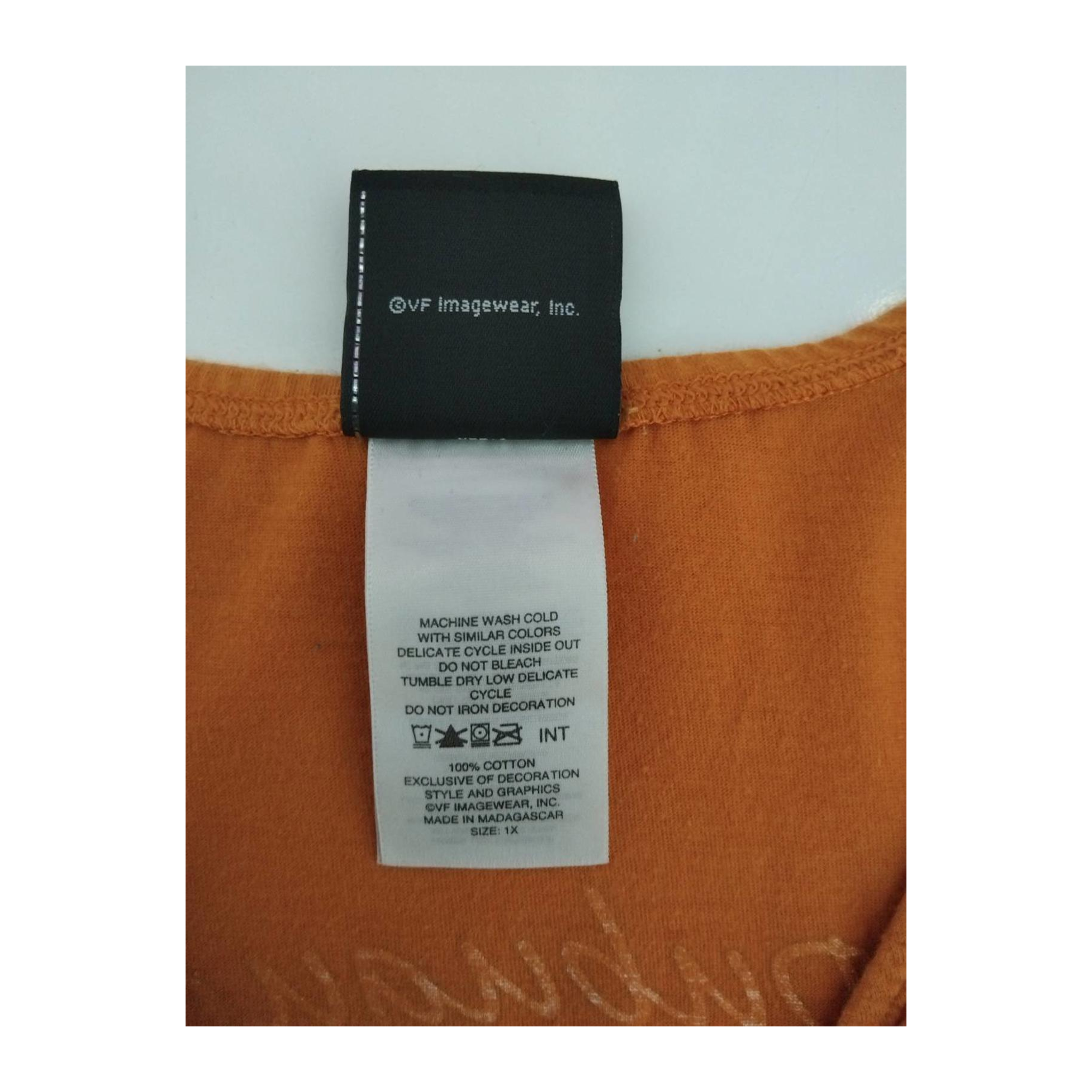 1717 Harley Davidson Women's Deep V Neck Blouse Orange XL