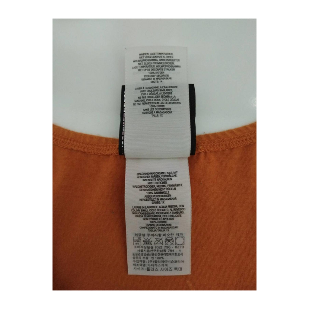 1717 Harley Davidson Women's Deep V Neck Blouse Orange XL