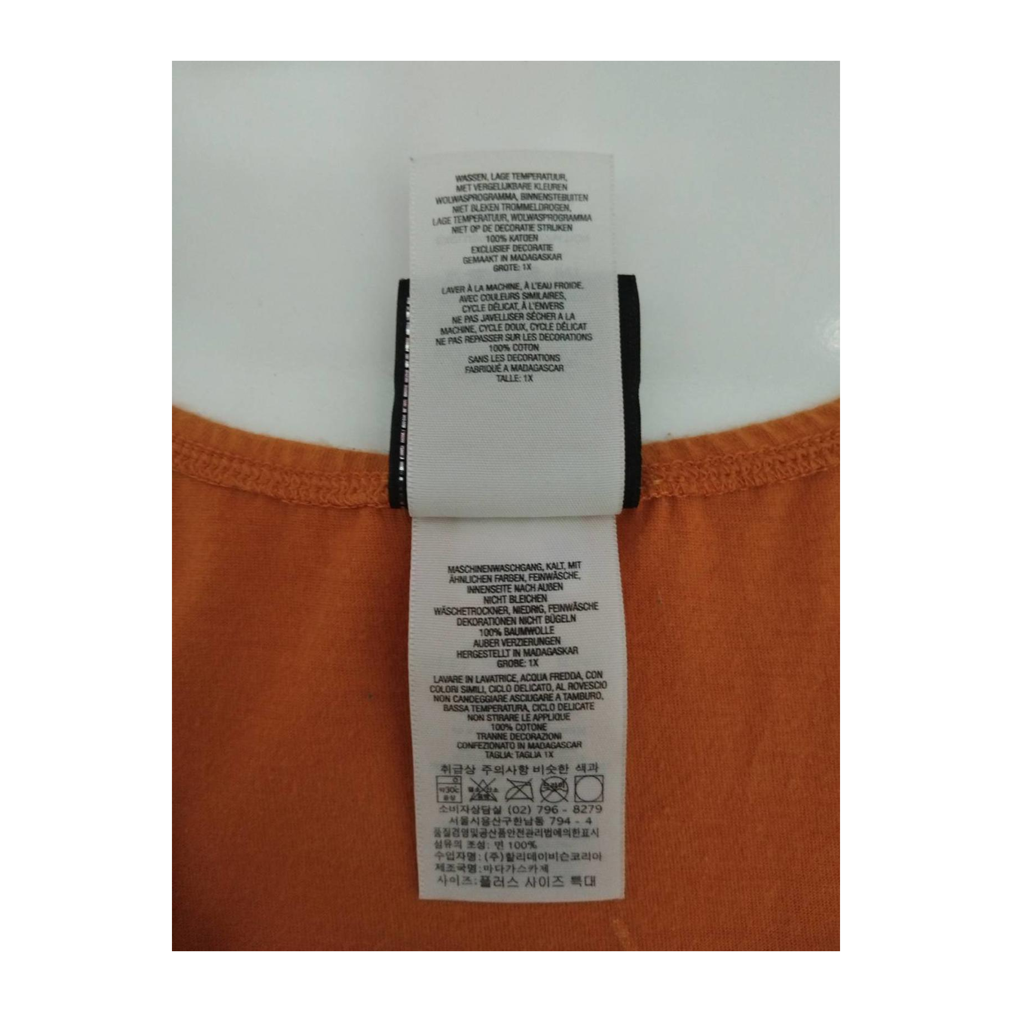 1717 Harley Davidson Women's Deep V Neck Blouse Orange XL