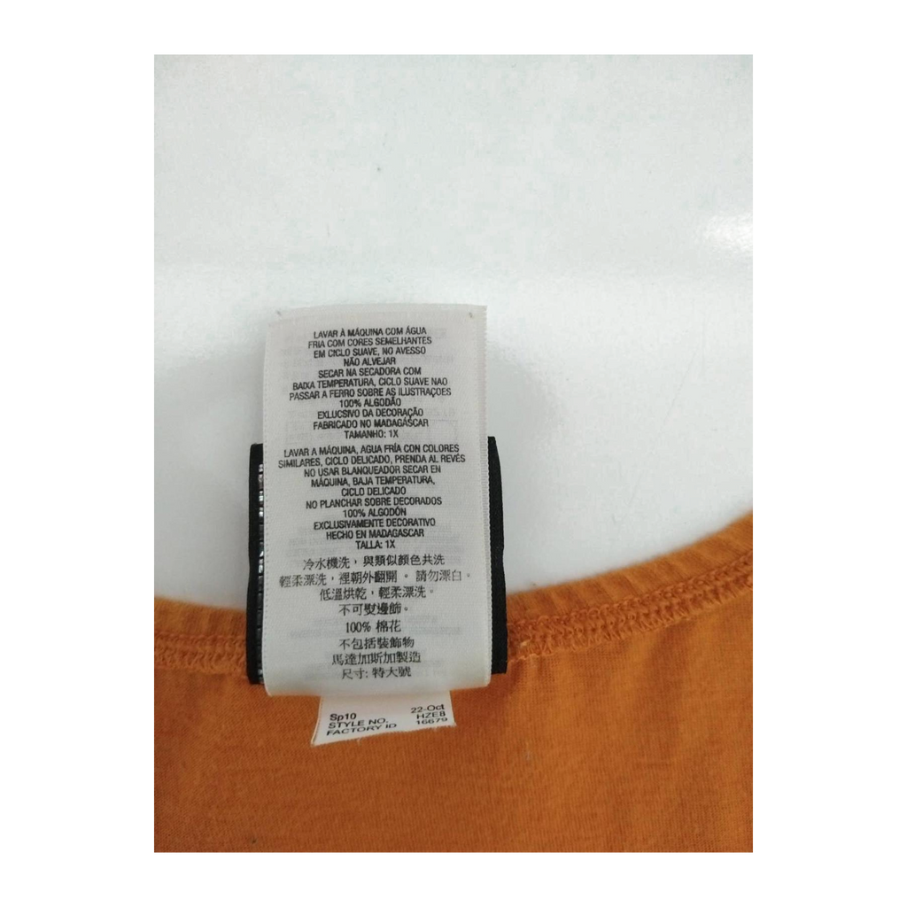 1717 Harley Davidson Women's Deep V Neck Blouse Orange XL