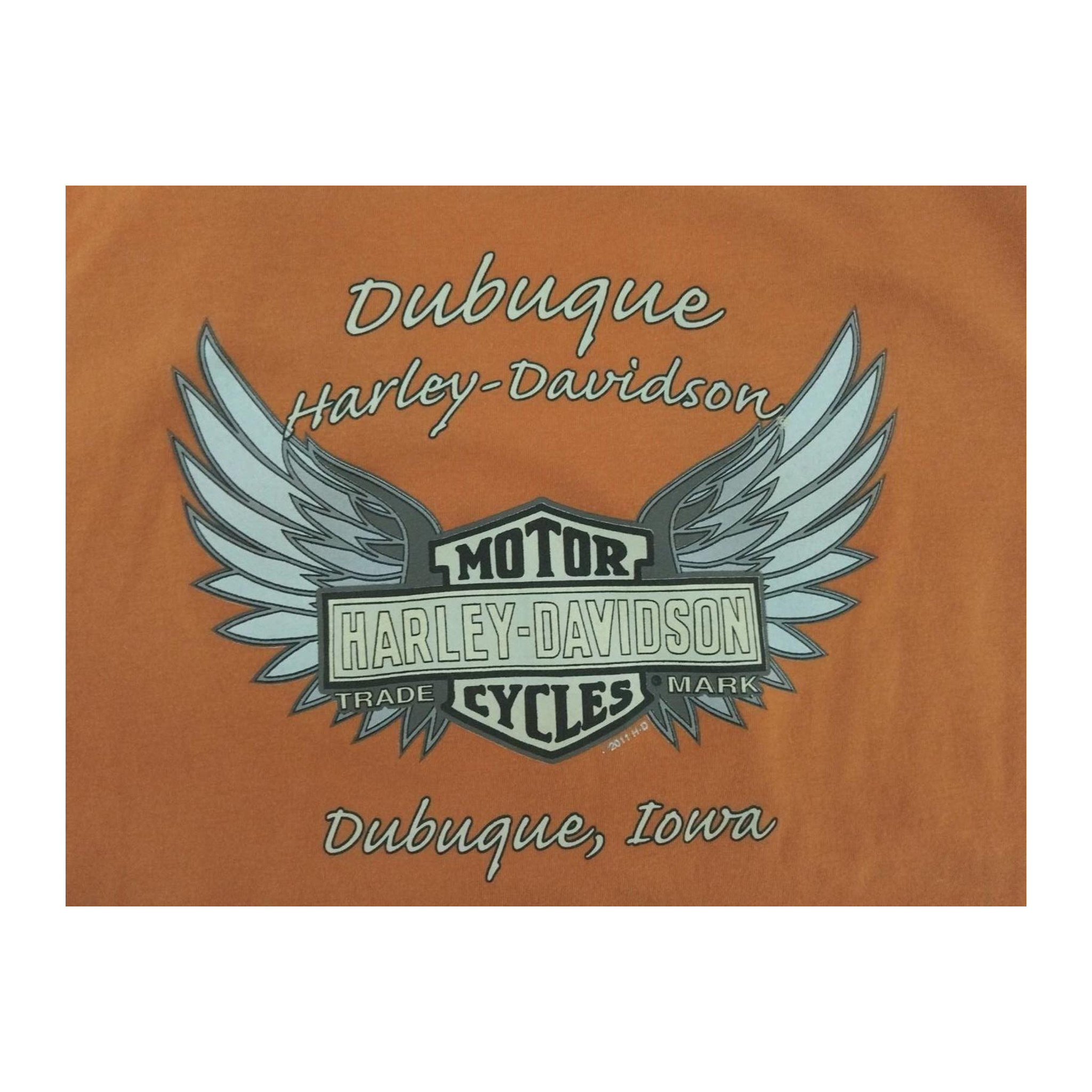 1717 Harley Davidson Women's Deep V Neck Blouse Orange XL