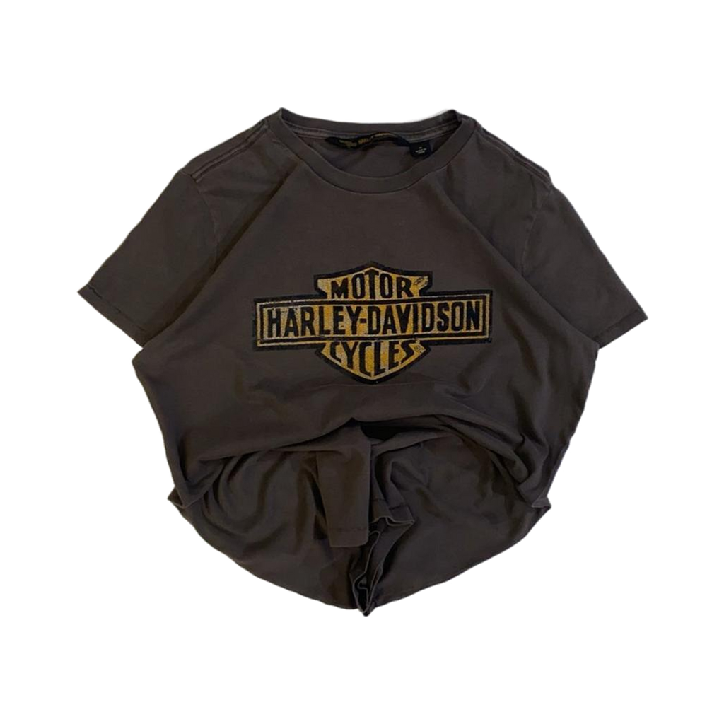 1718 Harley Davidson Women's Logo Graphic Short Sleeve T Shirt Grey M