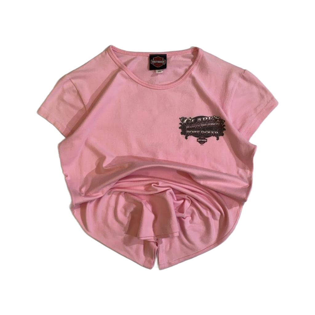 1720 Harley Davidson Women's Clare's Port Dover Short Sleeve T Shirt Pink L