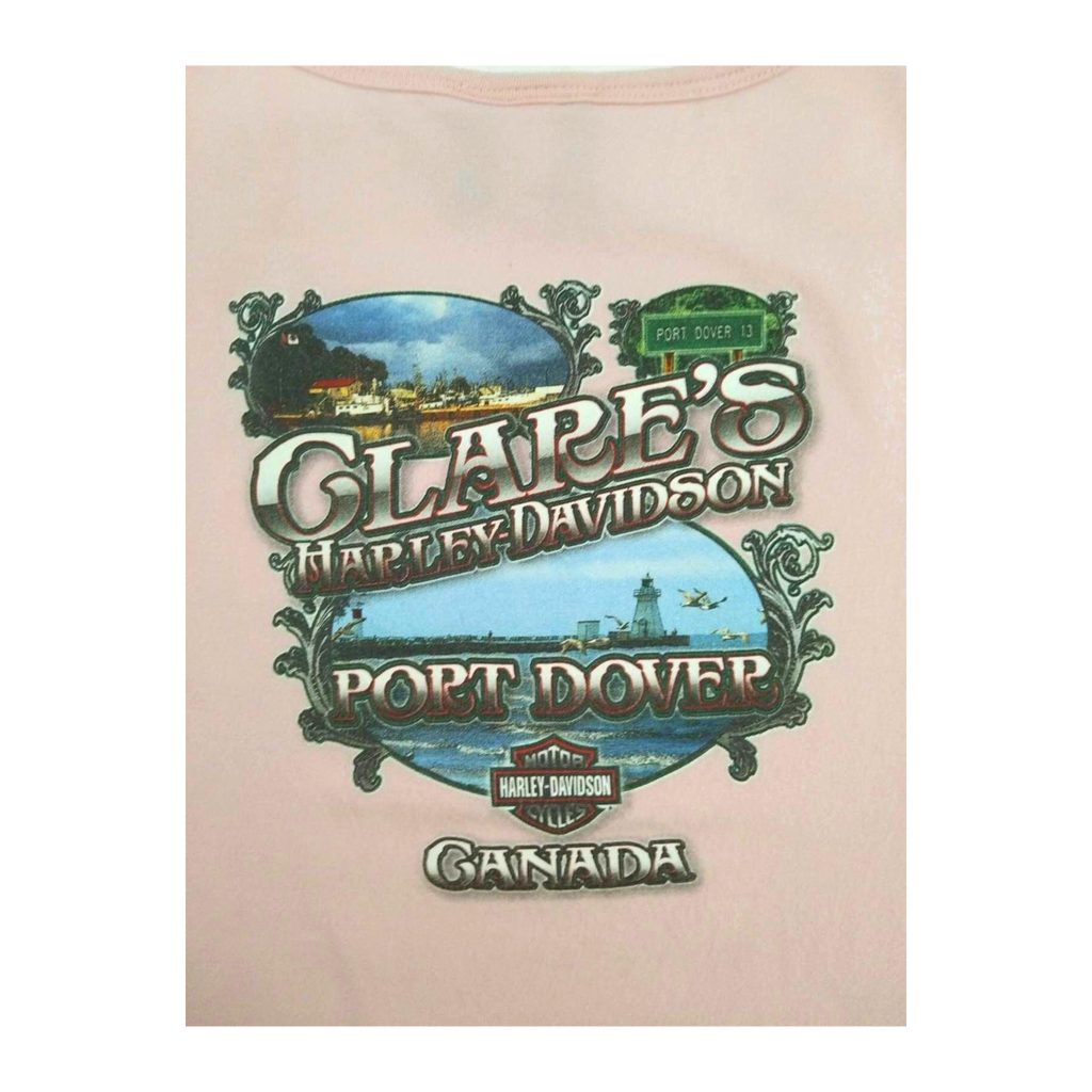 1720 Harley Davidson Women's Clare's Port Dover Short Sleeve T Shirt Pink L