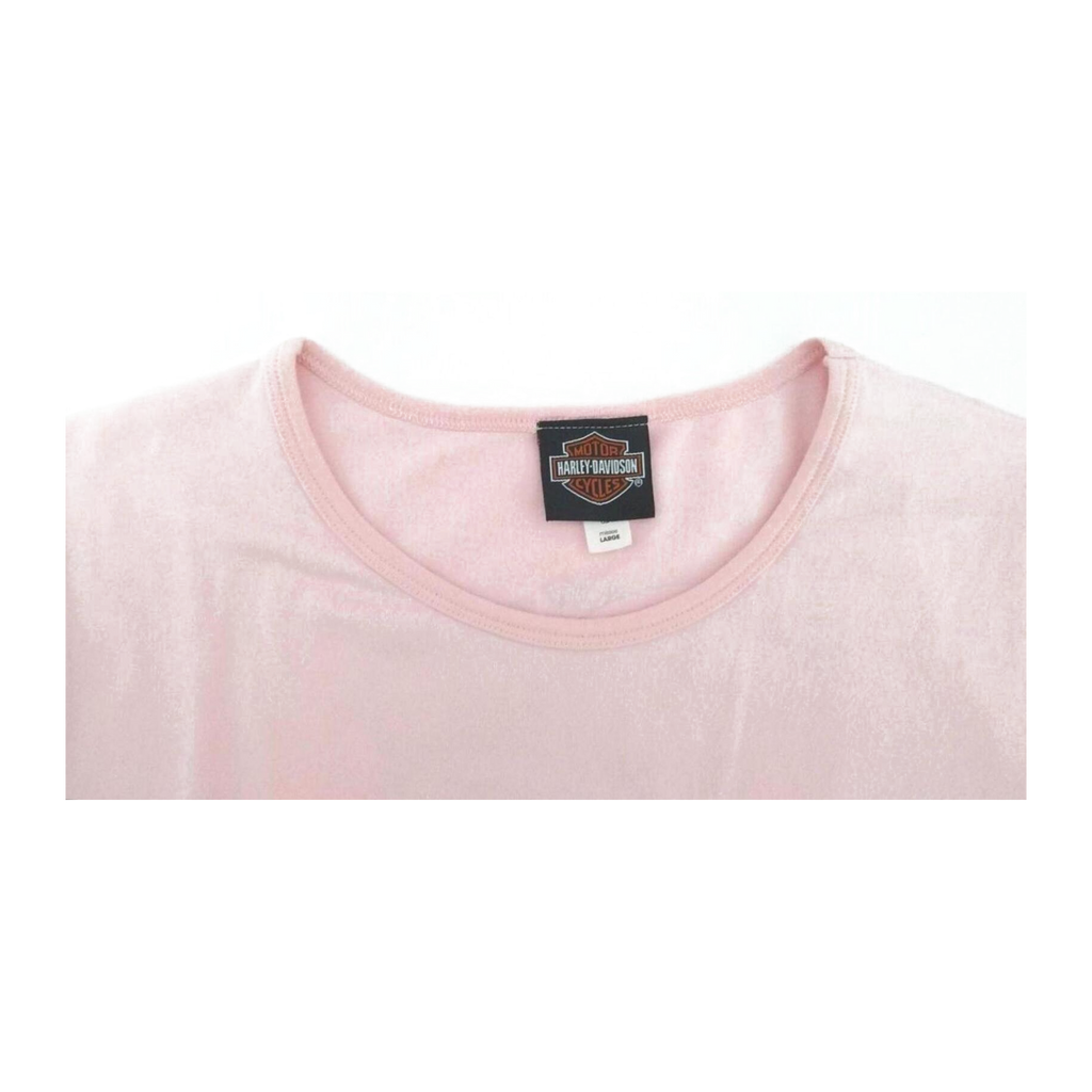 1720 Harley Davidson Women's Clare's Port Dover Short Sleeve T Shirt Pink L