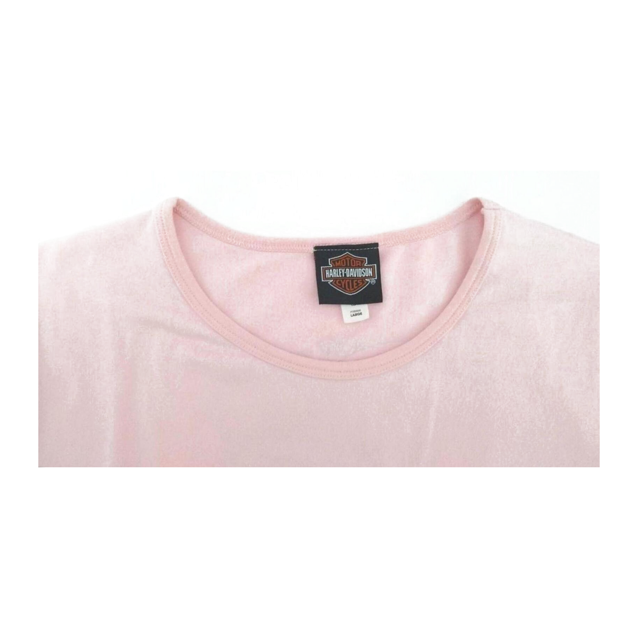 1720 Harley Davidson Women's Clare's Port Dover Short Sleeve T Shirt Pink L