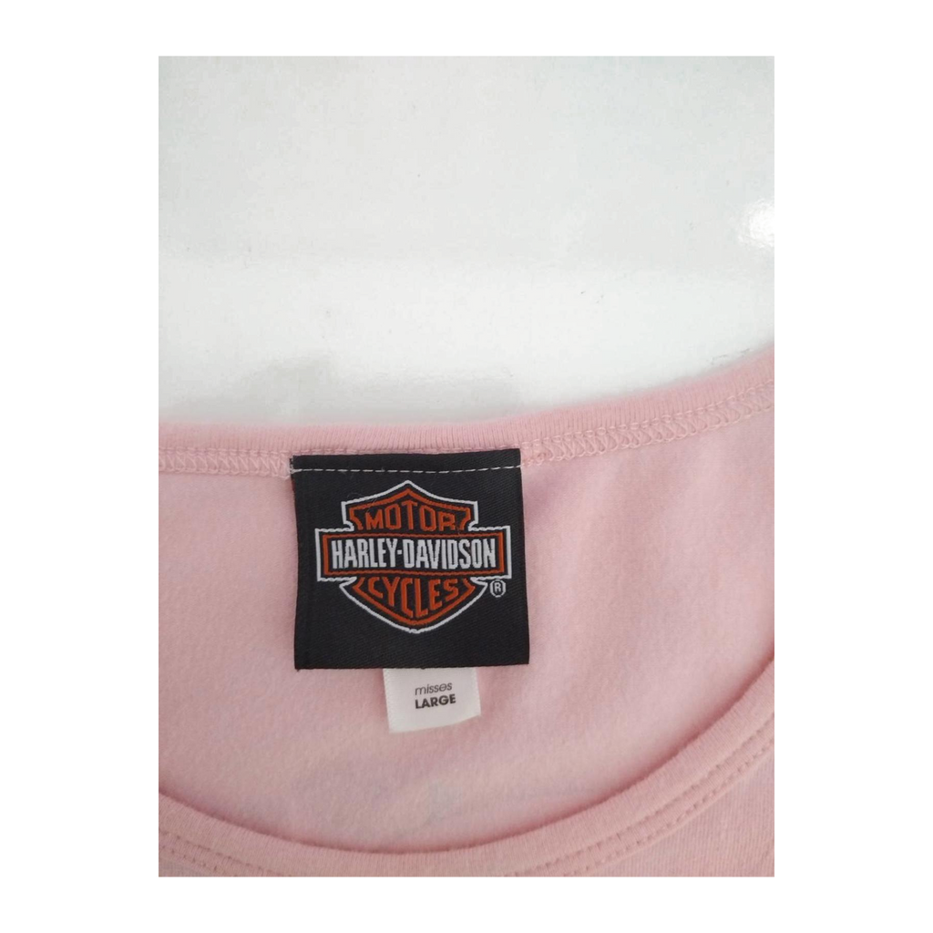 1720 Harley Davidson Women's Clare's Port Dover Short Sleeve T Shirt Pink L