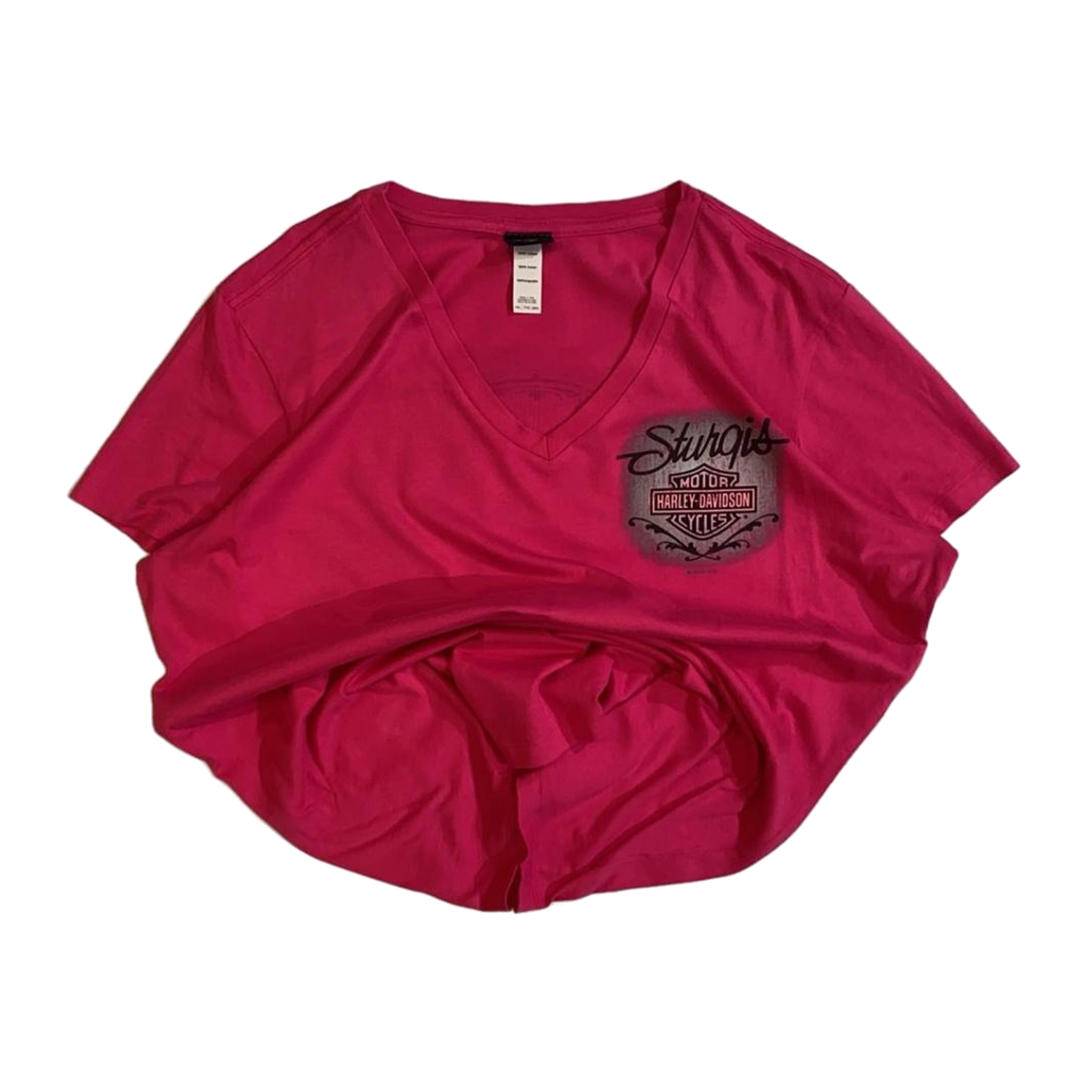 1721 Harley Davidson Women's Sturgis Short Sleeve V Neck T Shirt Magenta XXL