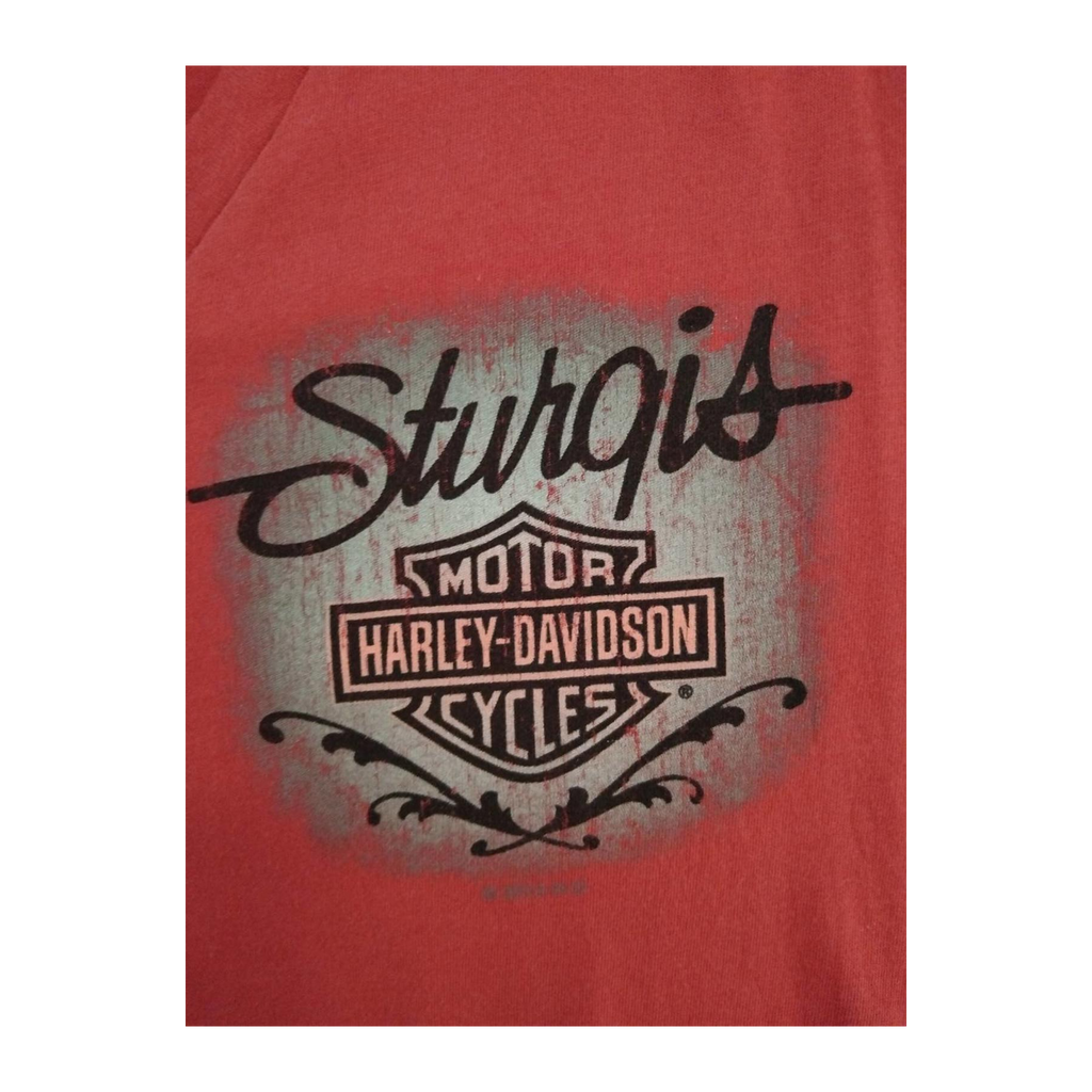 1721 Harley Davidson Women's Sturgis Short Sleeve V Neck T Shirt Magenta XXL
