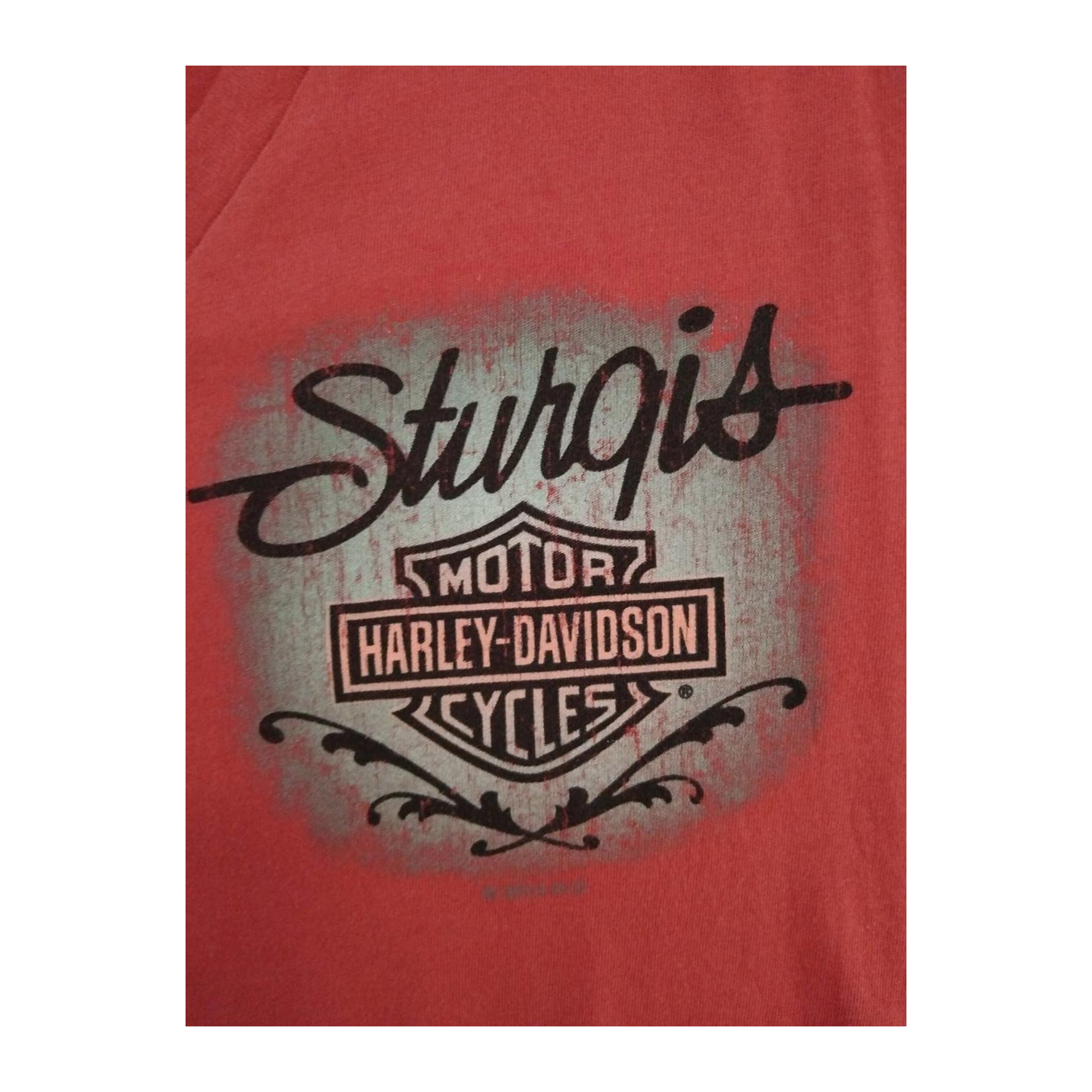 1721 Harley Davidson Women's Sturgis Short Sleeve V Neck T Shirt Magenta XXL