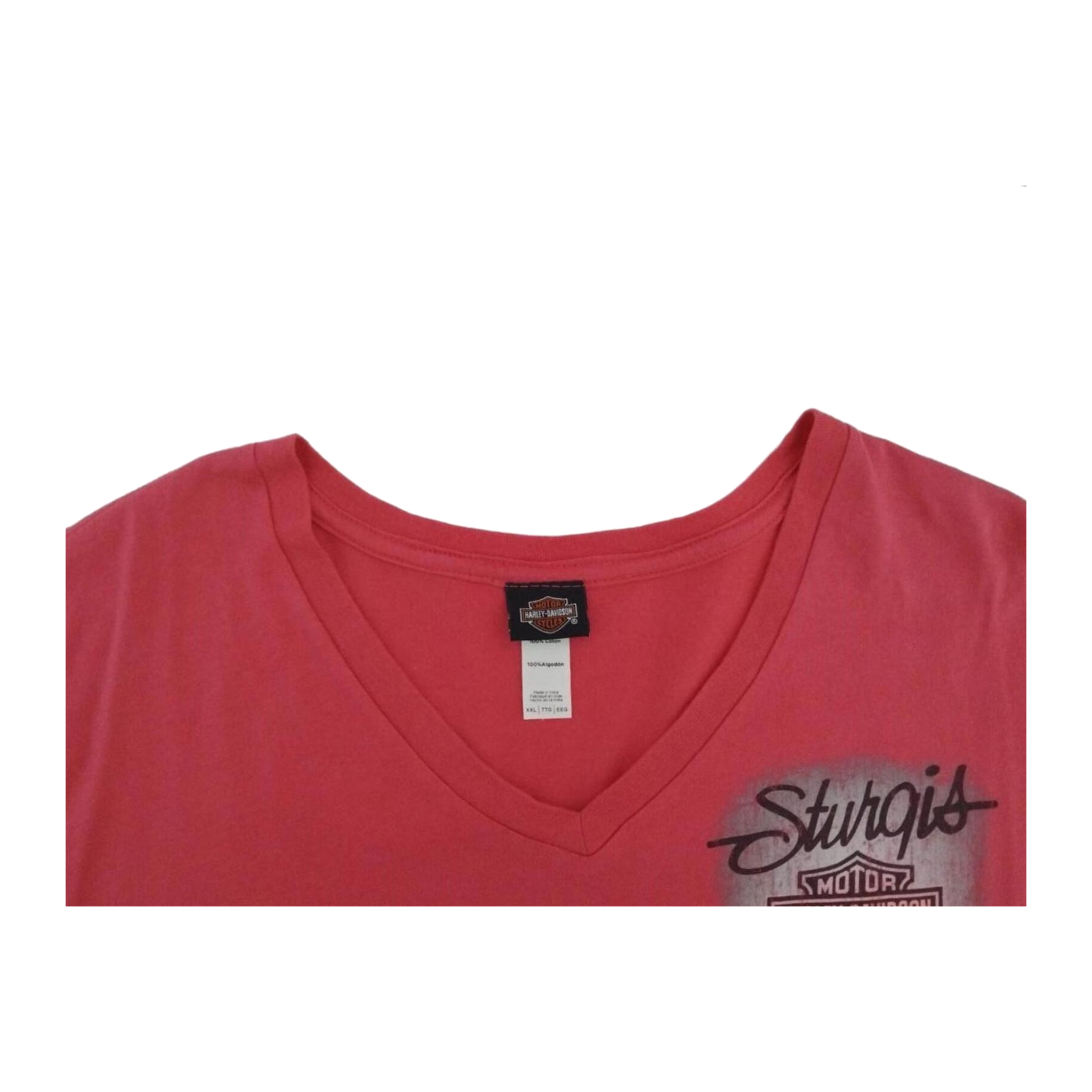 1721 Harley Davidson Women's Sturgis Short Sleeve V Neck T Shirt Magenta XXL
