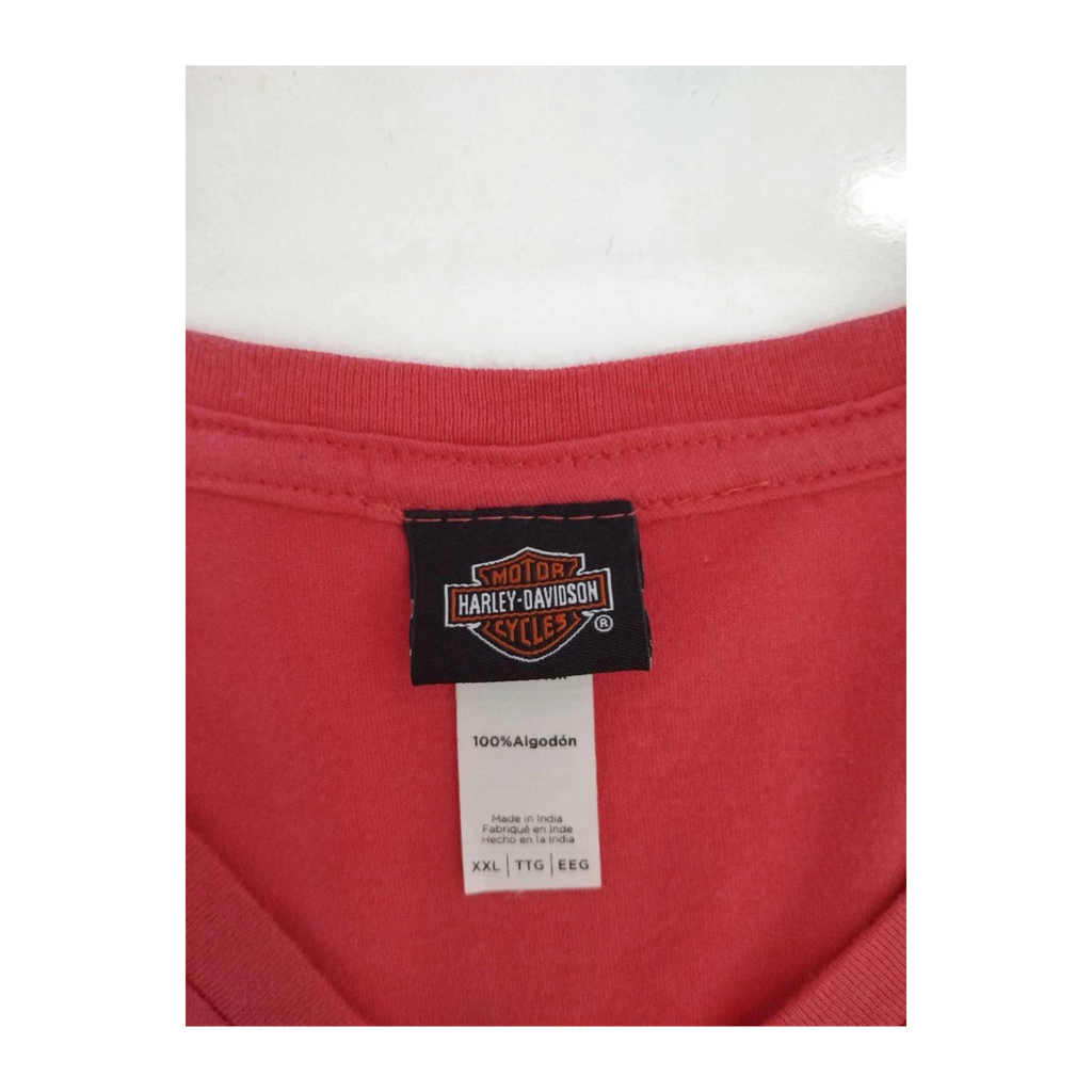 1721 Harley Davidson Women's Sturgis Short Sleeve V Neck T Shirt Magenta XXL
