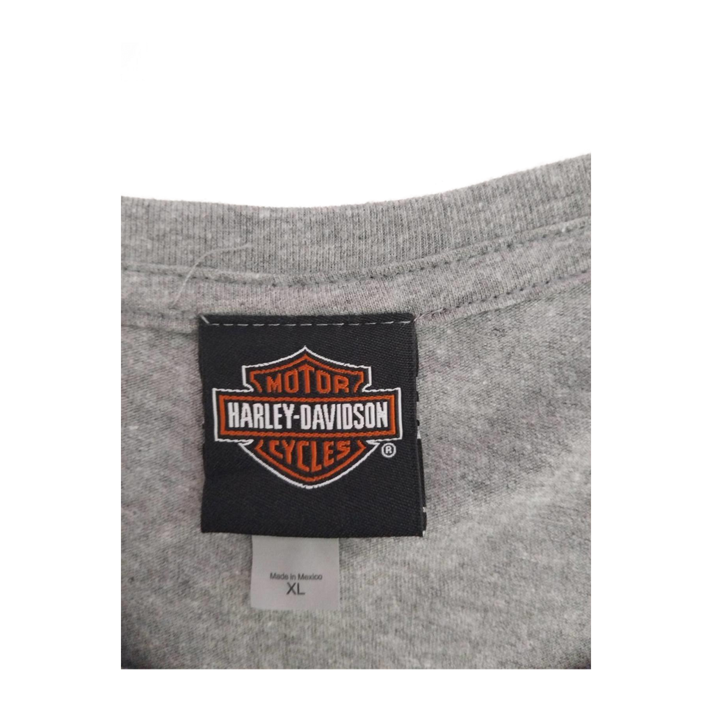 1722 Harley Davidson Women's Free Spirit Graphic Short Sleeve T Shirt Grey XL