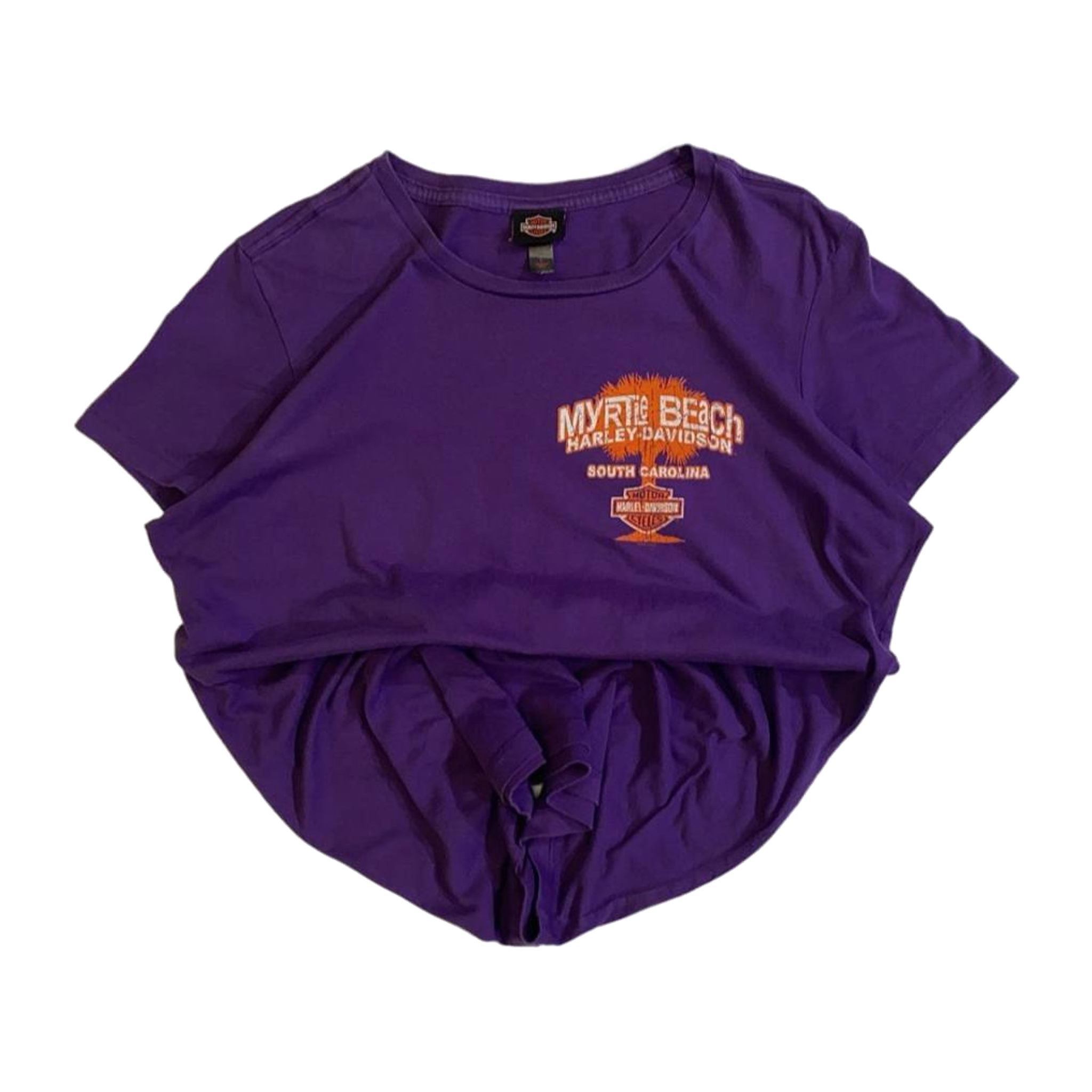 1723 Harley Davidson Women's Myrtle Beach Short Sleeve T Shirt Purple L