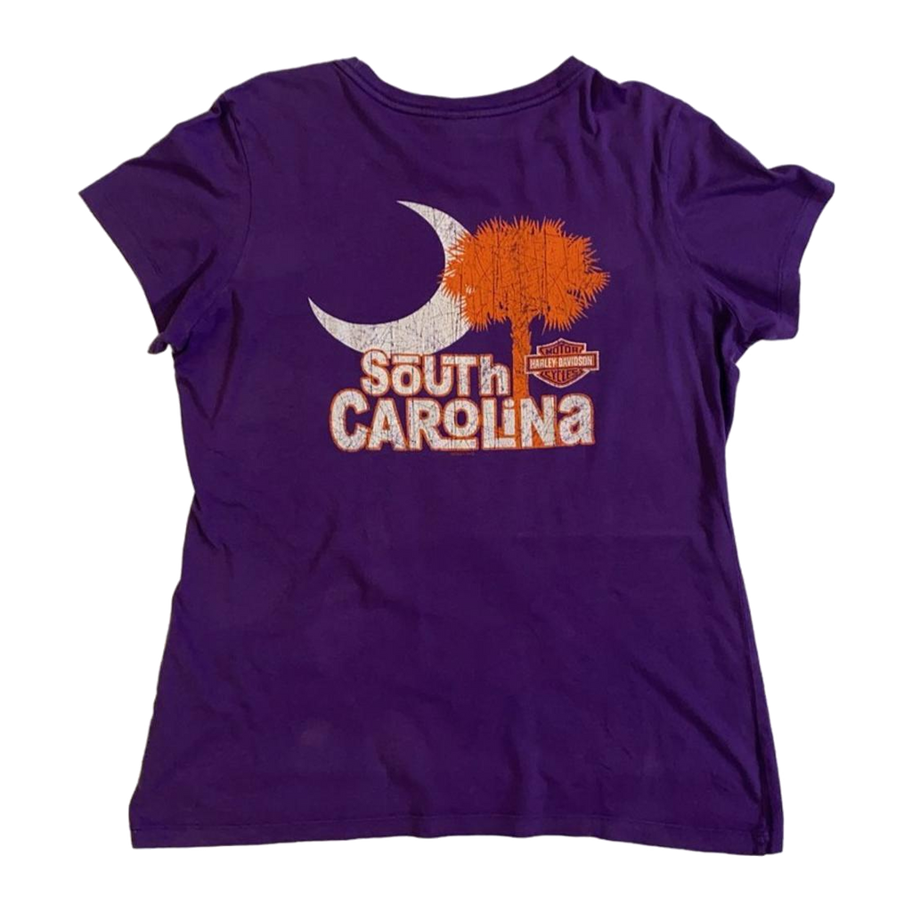 1723 Harley Davidson Women's Myrtle Beach Short Sleeve T Shirt Purple L