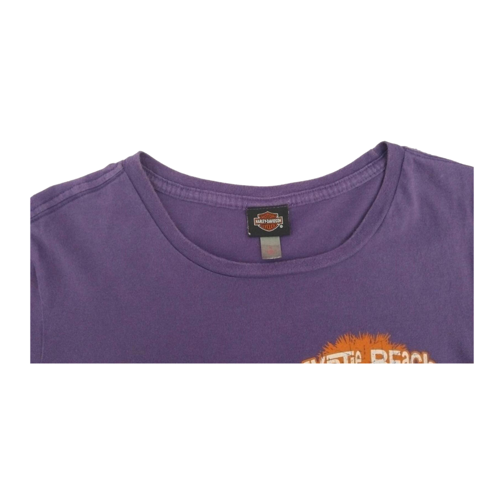1723 Harley Davidson Women's Myrtle Beach Short Sleeve T Shirt Purple L