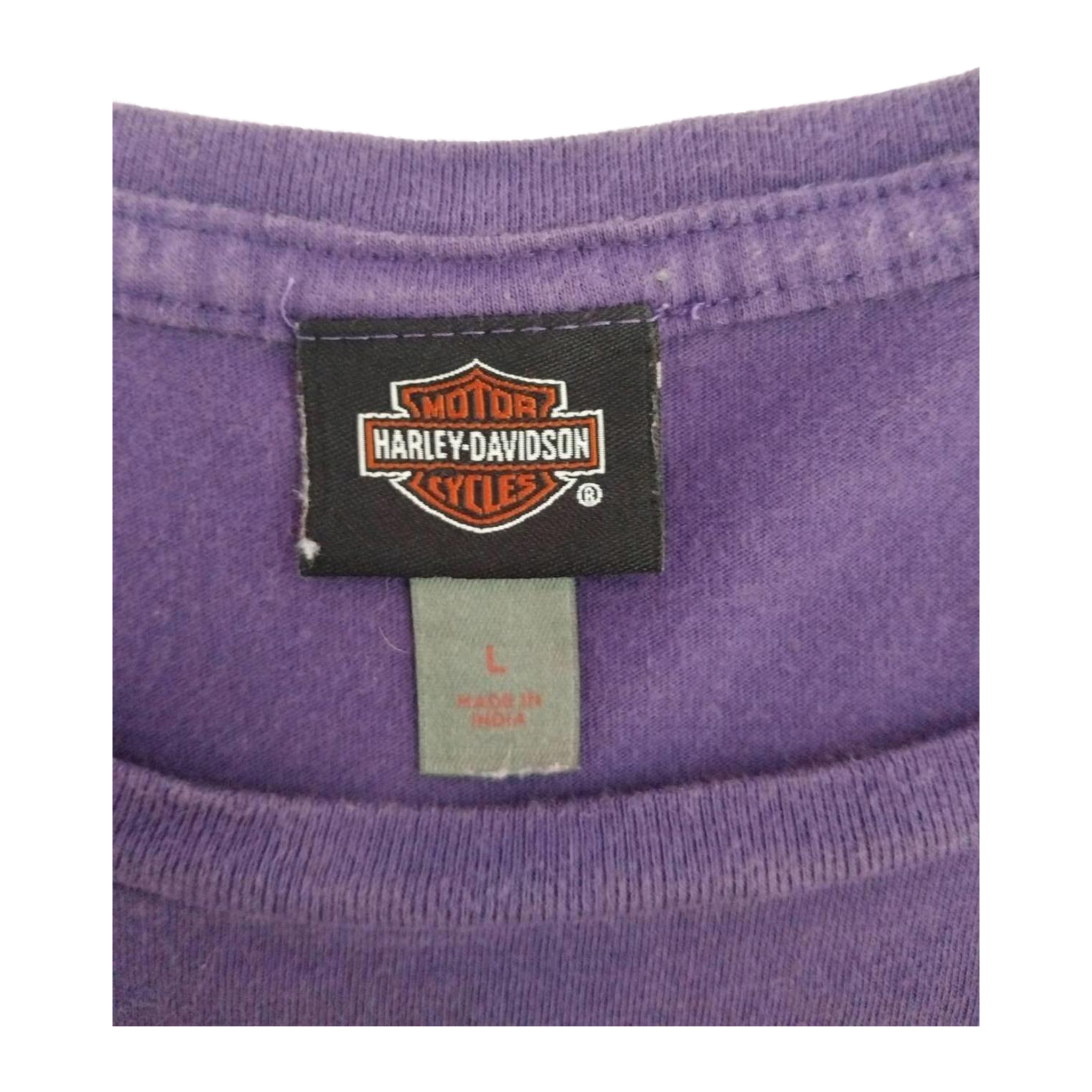 1723 Harley Davidson Women's Myrtle Beach Short Sleeve T Shirt Purple L
