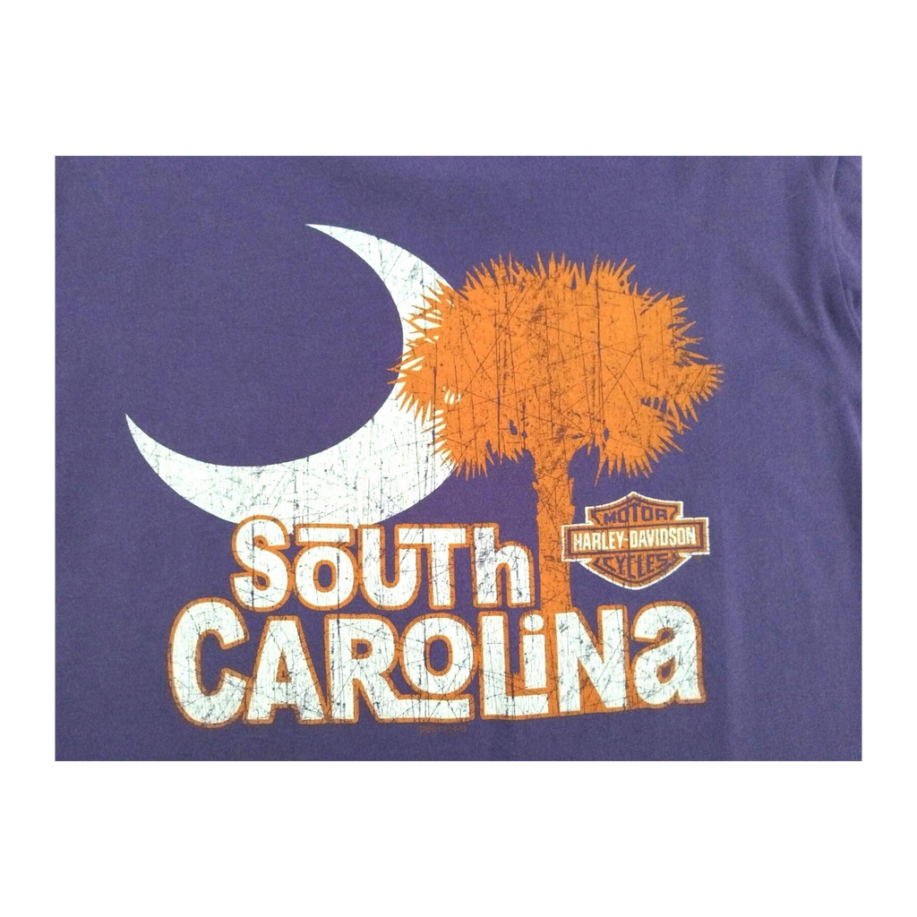 1723 Harley Davidson Women's Myrtle Beach Short Sleeve T Shirt Purple L