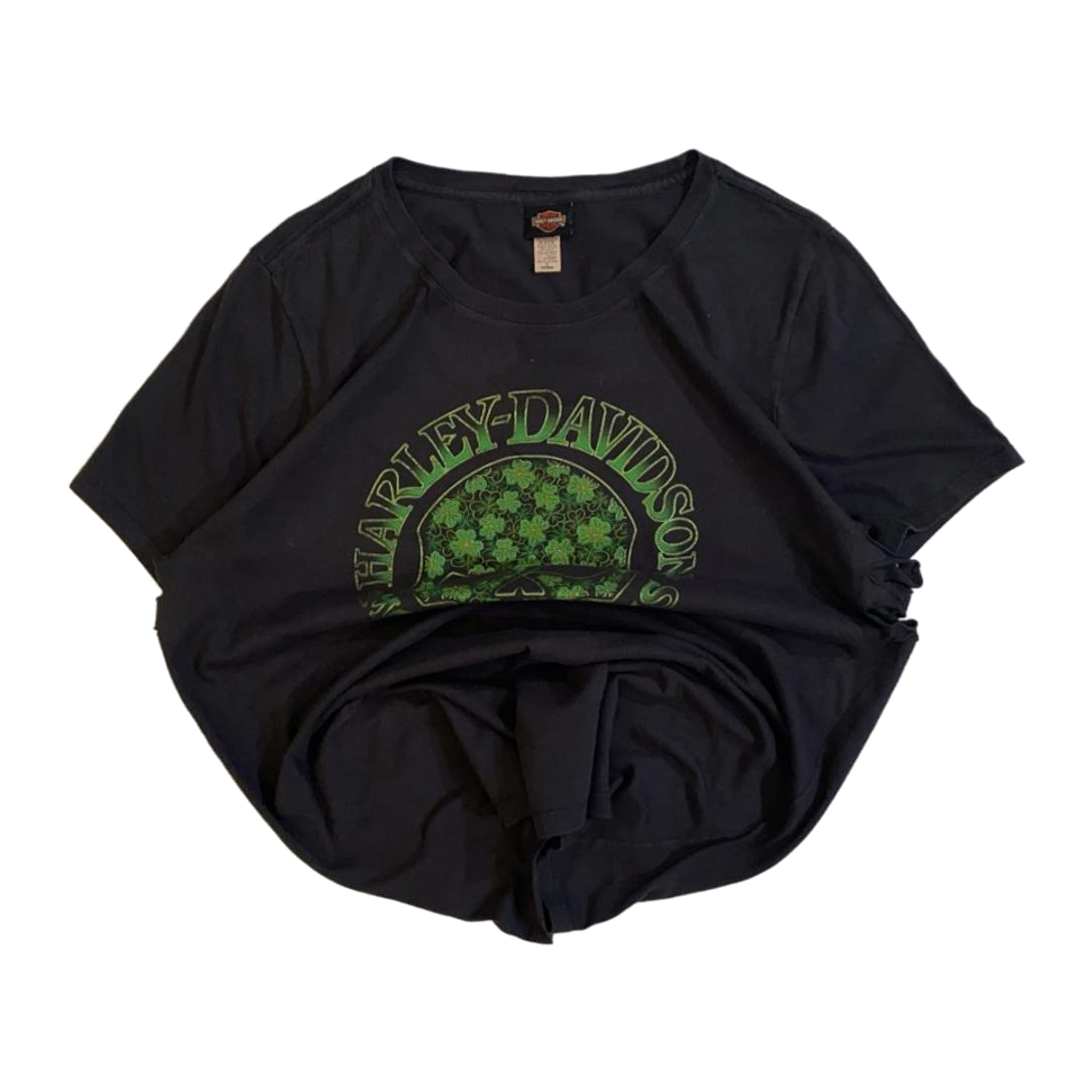 1726 Harley Davidson Women's Clover Skull Short Sleeve T Shirt Black XXL
