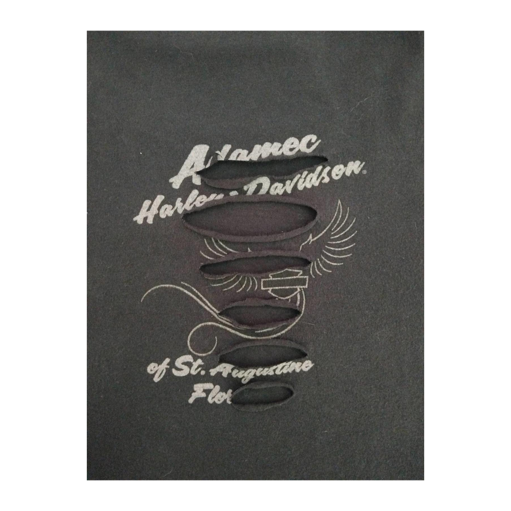 1726 Harley Davidson Women's Clover Skull Short Sleeve T Shirt Black XXL