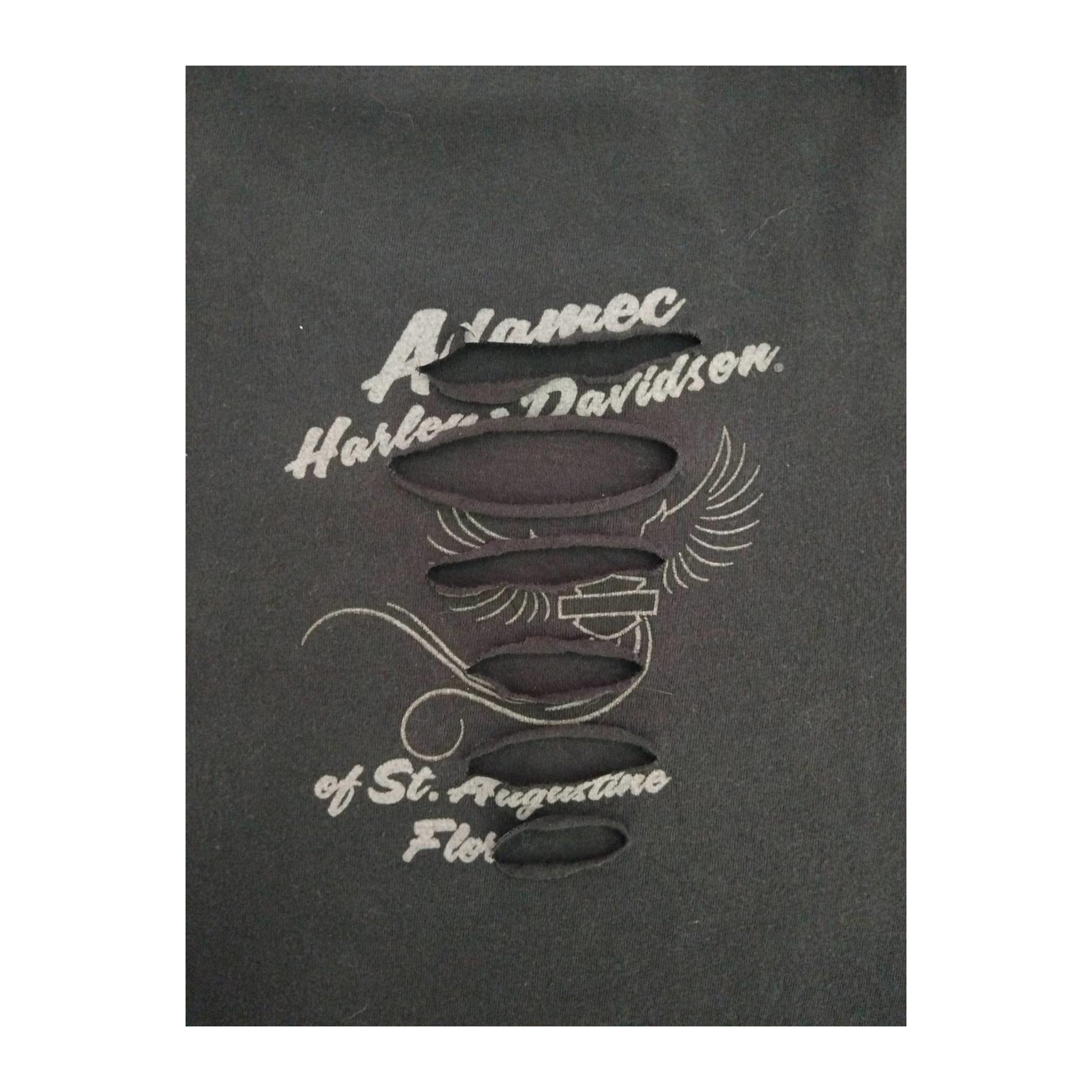 1726 Harley Davidson Women's Clover Skull Short Sleeve T Shirt Black XXL