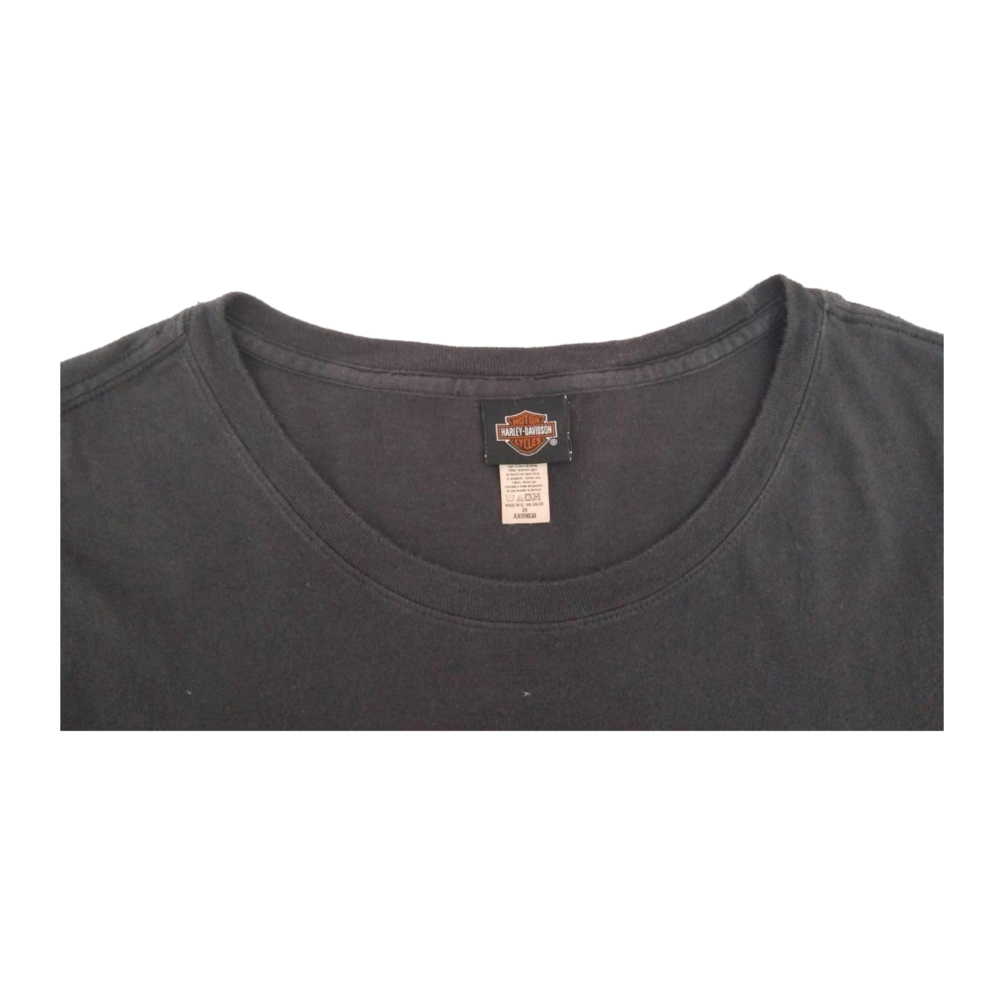 1726 Harley Davidson Women's Clover Skull Short Sleeve T Shirt Black XXL