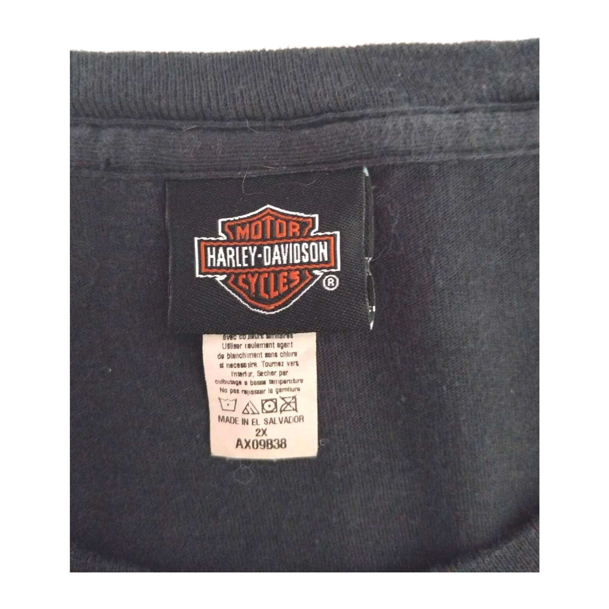 1726 Harley Davidson Women's Clover Skull Short Sleeve T Shirt Black XXL