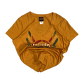 1727 Harley Davidson Women's Short Sleeve V Neck T Shirt Yellow XL
