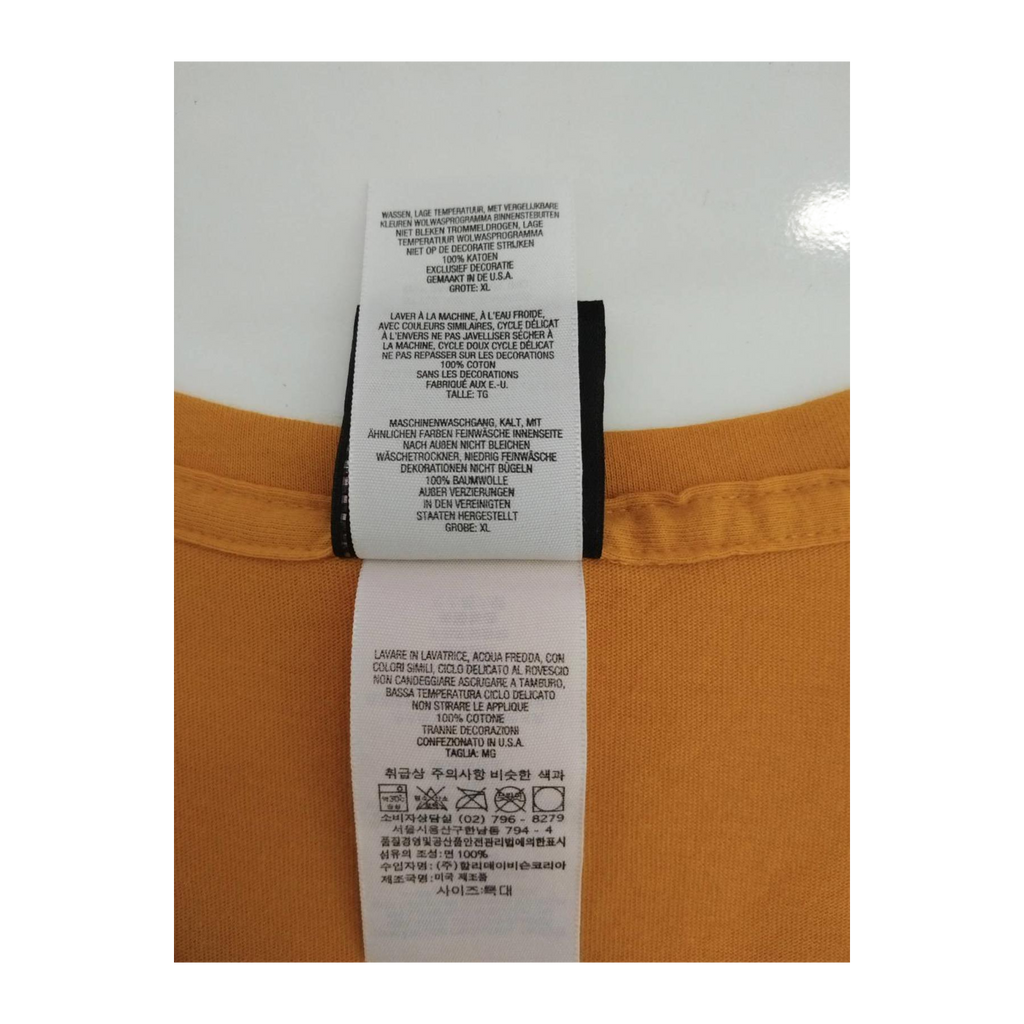 1727 Harley Davidson Women's Short Sleeve V Neck T Shirt Yellow XL