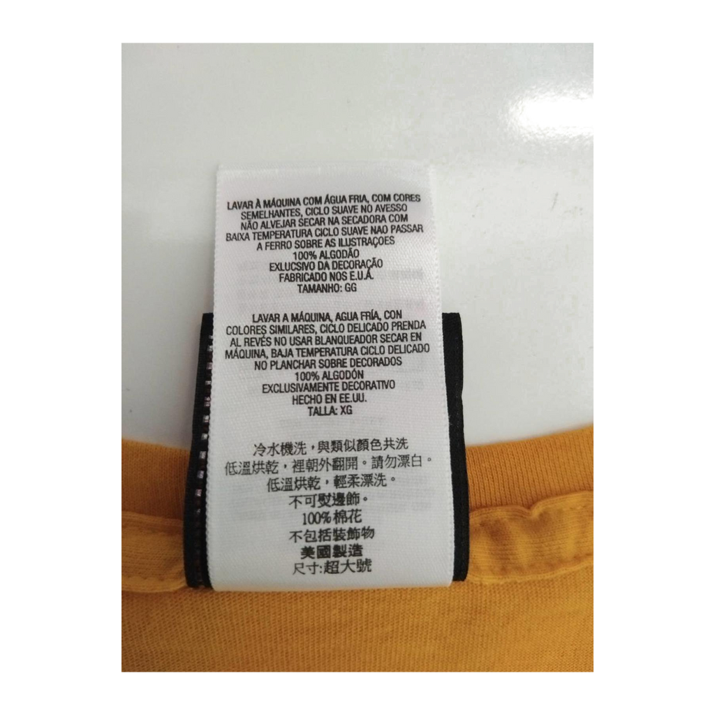 1727 Harley Davidson Women's Short Sleeve V Neck T Shirt Yellow XL