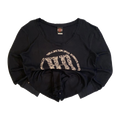 1729 Harley Davidson Women's Waffle Knit Long Sleeve Shirt Black XXL