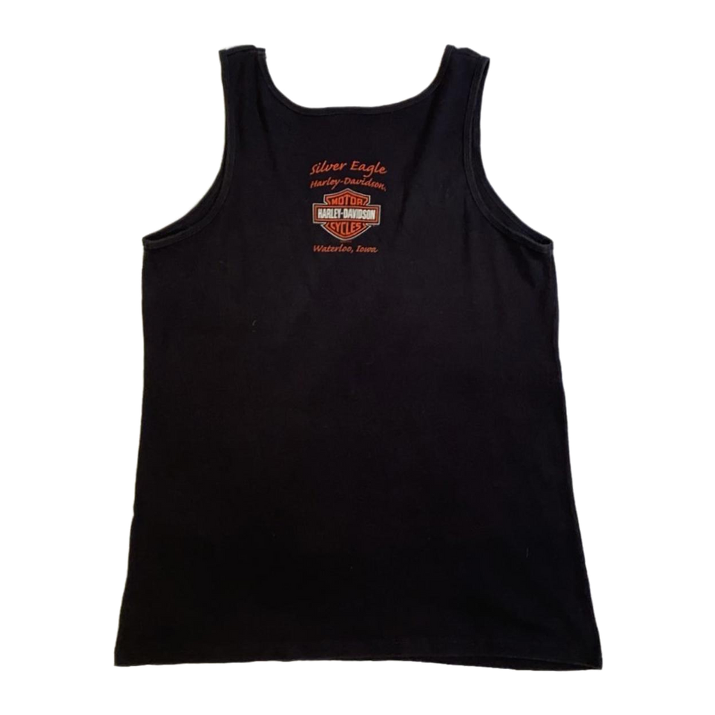 1730 Harley Davidson Women's Bedazzled Logo Tank Top Black L