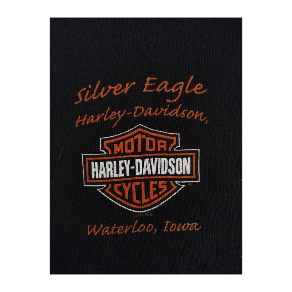1730 Harley Davidson Women's Bedazzled Logo Tank Top Black L