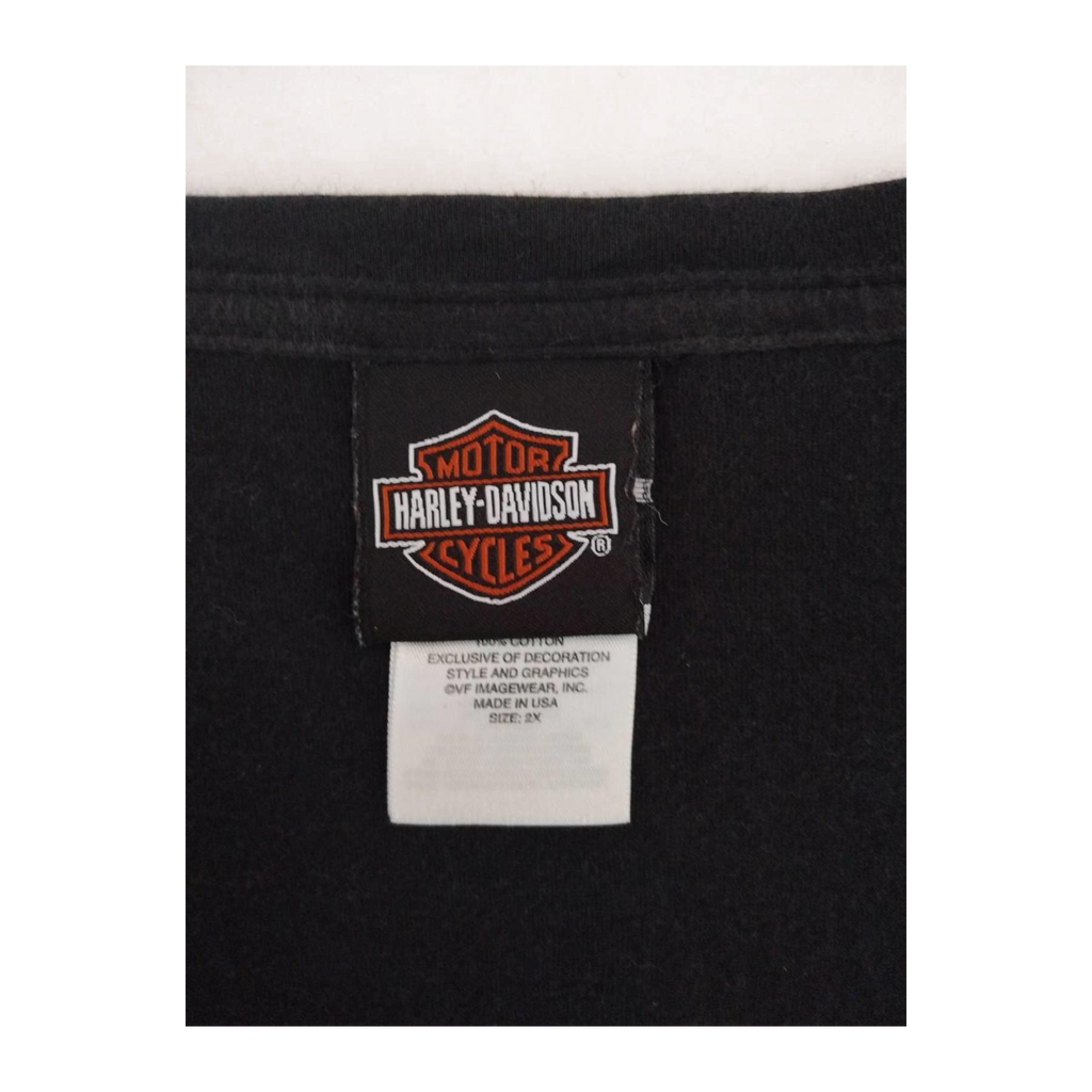 1731 Harley Davidson Women's Filigree Logo Long Sleeve V Neck T Shirt Black 2XL