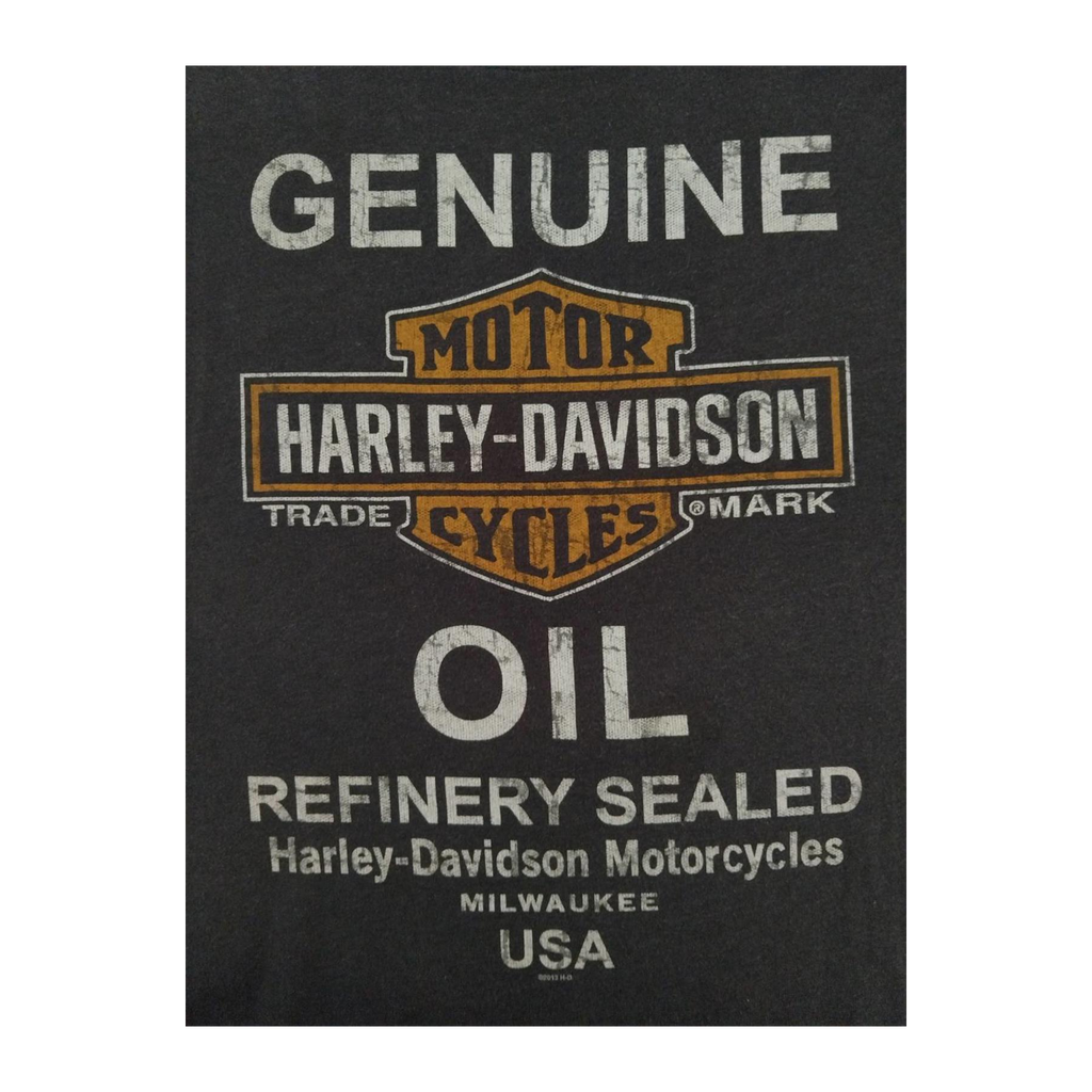 1732 Harley Davidson Women's Powder Keg Winged Logo Short Sleeve T Shirt Grey 2XL