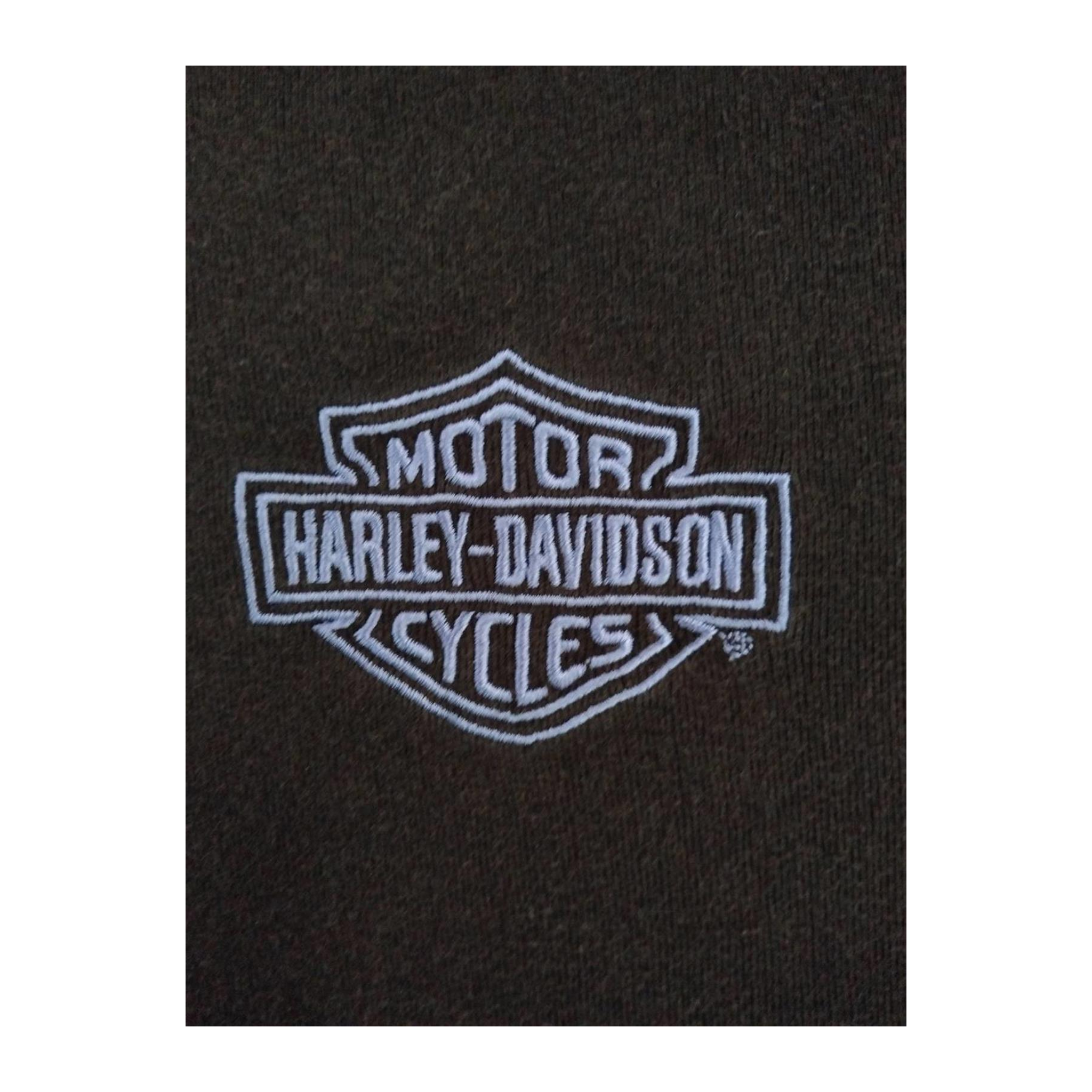 1733 Harley Davidson Women's Embroidered Logo Short Sleeve T Shirt Black XL