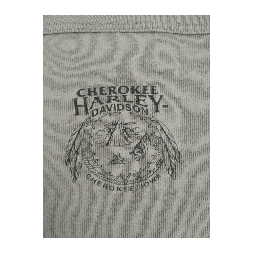 1739 Harley Davidson Women's Cherokee Sleeveless Scoop Neck T Shirt Beige L