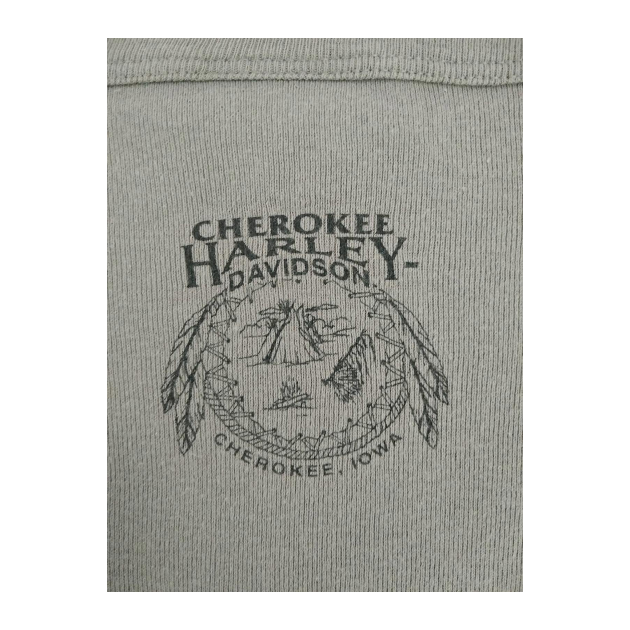 1739 Harley Davidson Women's Cherokee Sleeveless Scoop Neck T Shirt Beige L