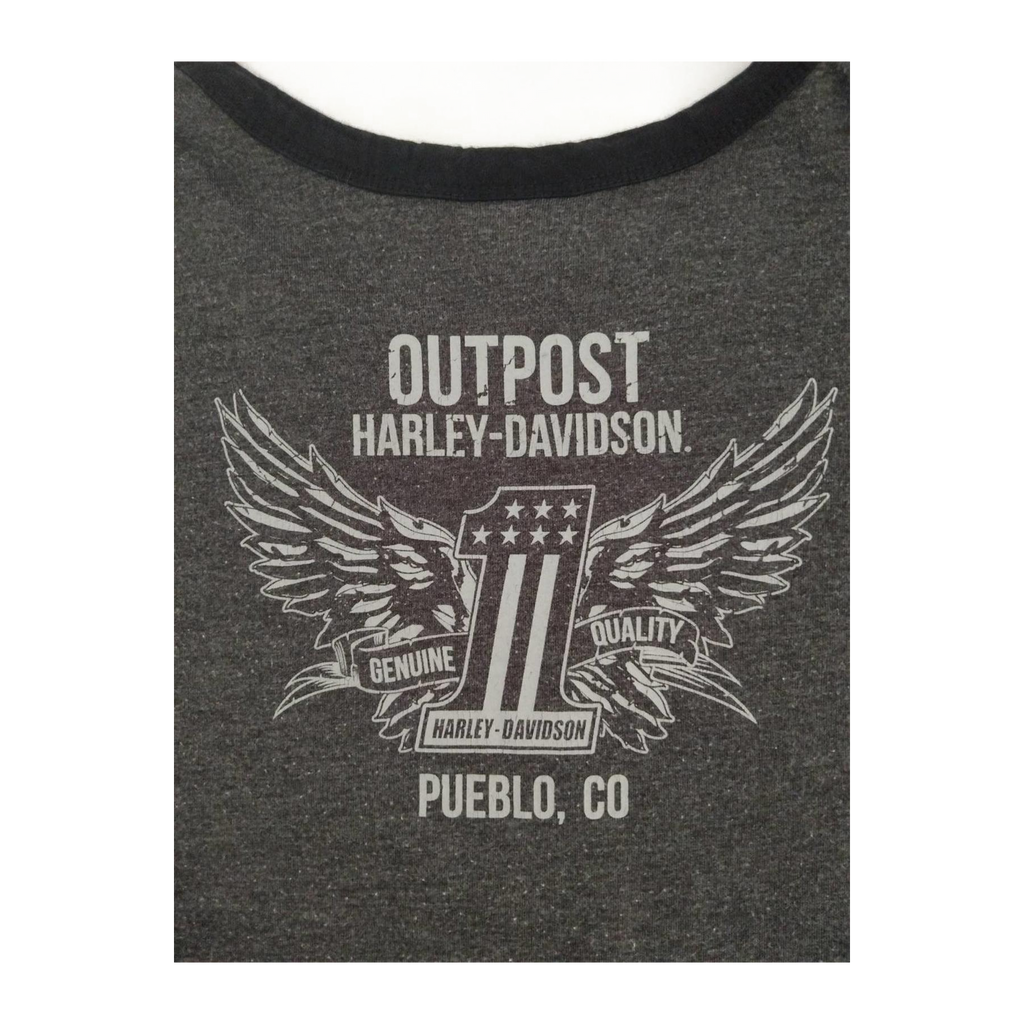 1740 Harley Davidson Men's Outpost Short Sleeve T Shirt Grey XL