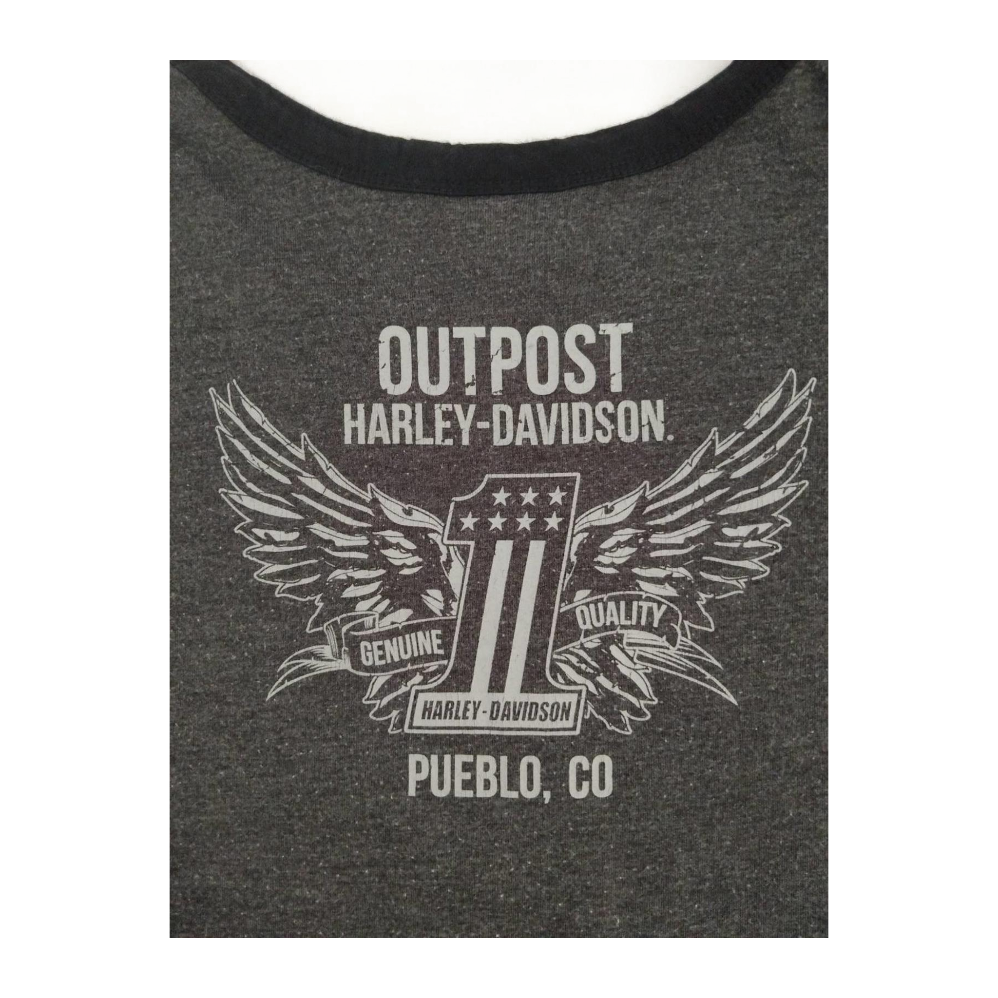 1740 Harley Davidson Men's Outpost Short Sleeve T Shirt Grey XL