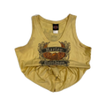 1741 Harley Davidson Men's Y2K Tattoo Graphic Muscle T Yellow XL