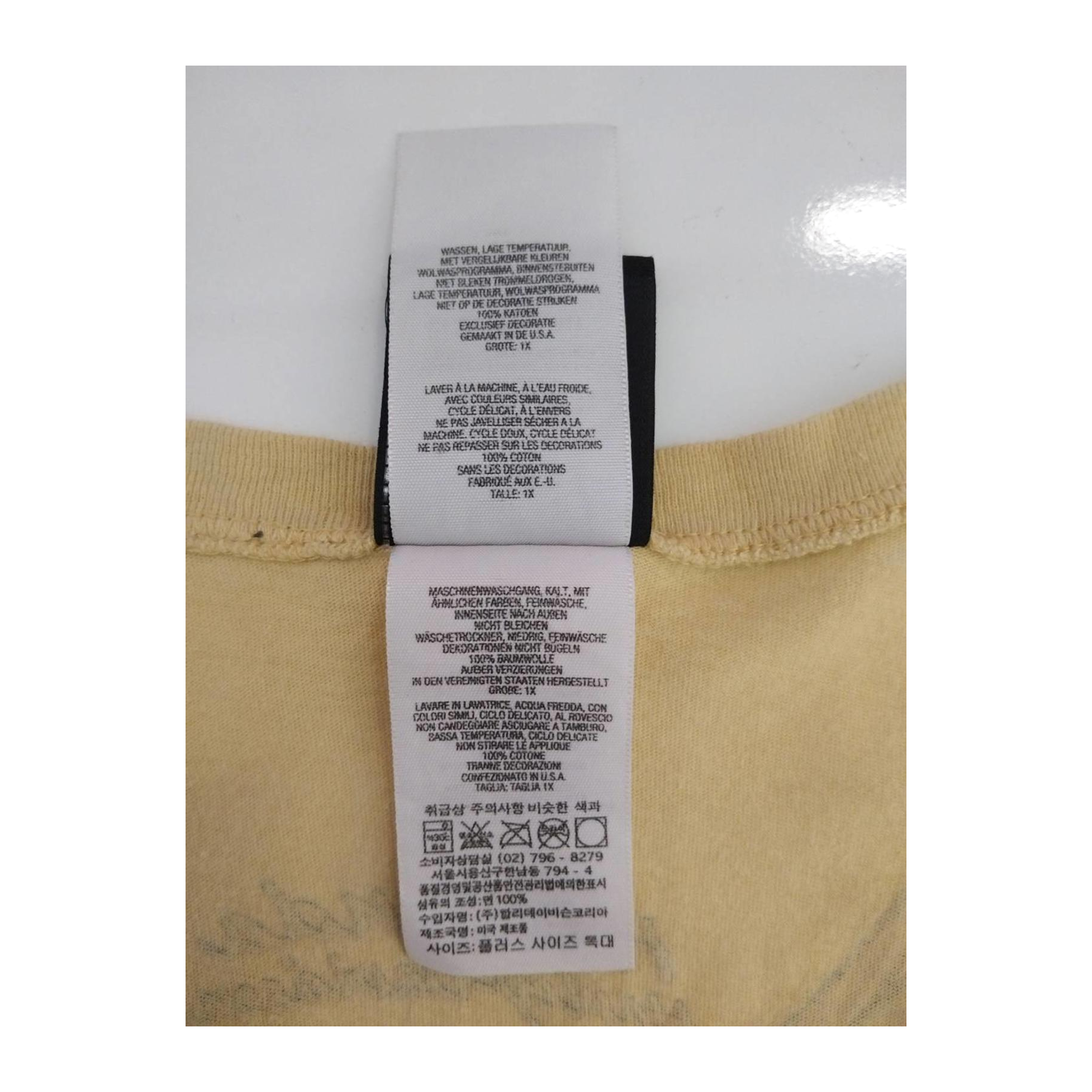 1741 Harley Davidson Men's Y2K Tattoo Graphic Muscle T Yellow XL