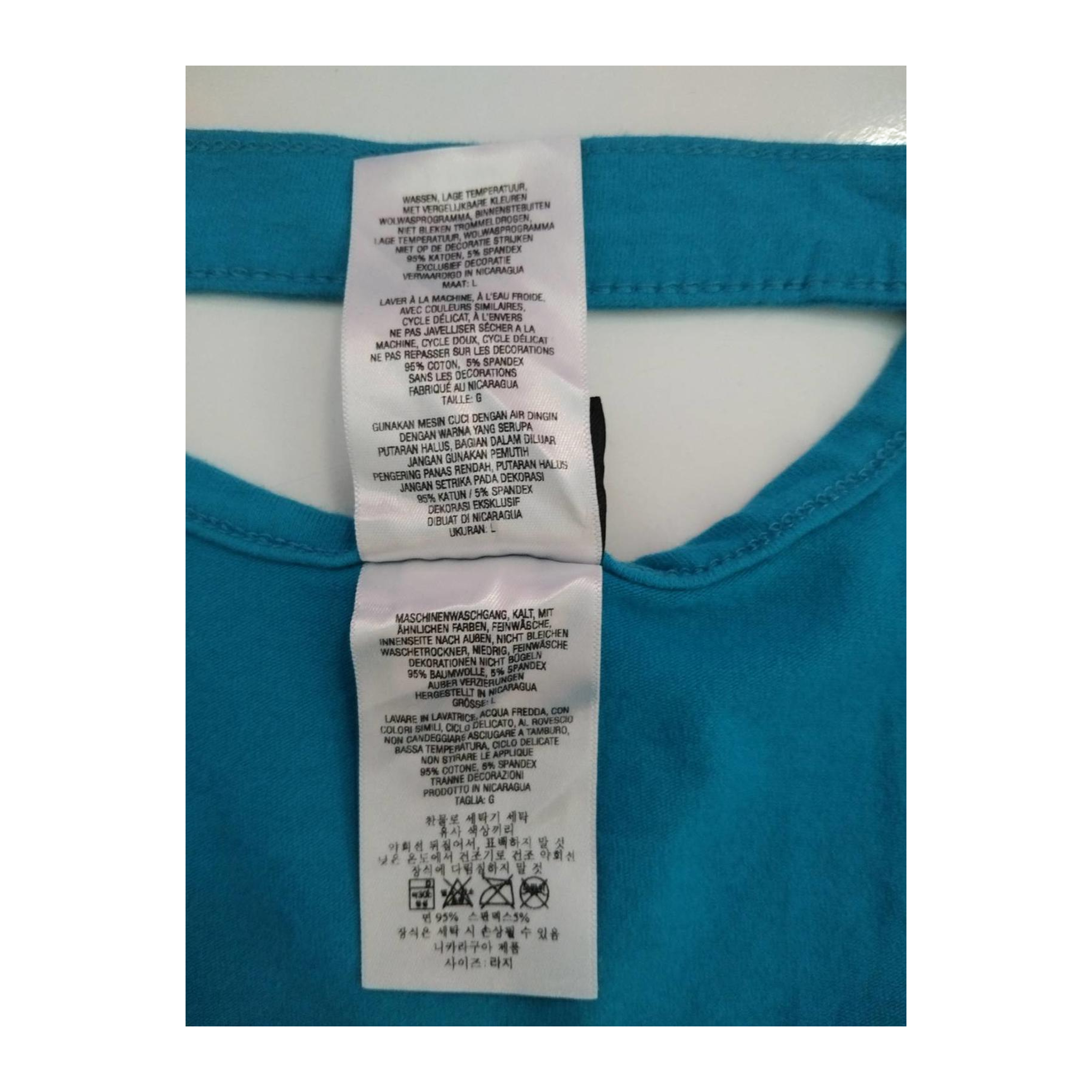 1744 Harley Davidson Women's Ladder Back Short Sleeve T Shirt Turquoise L