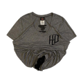 1745 Harley Davidson Women's Embroidered HD Short Sleeve T Shirt Grey L